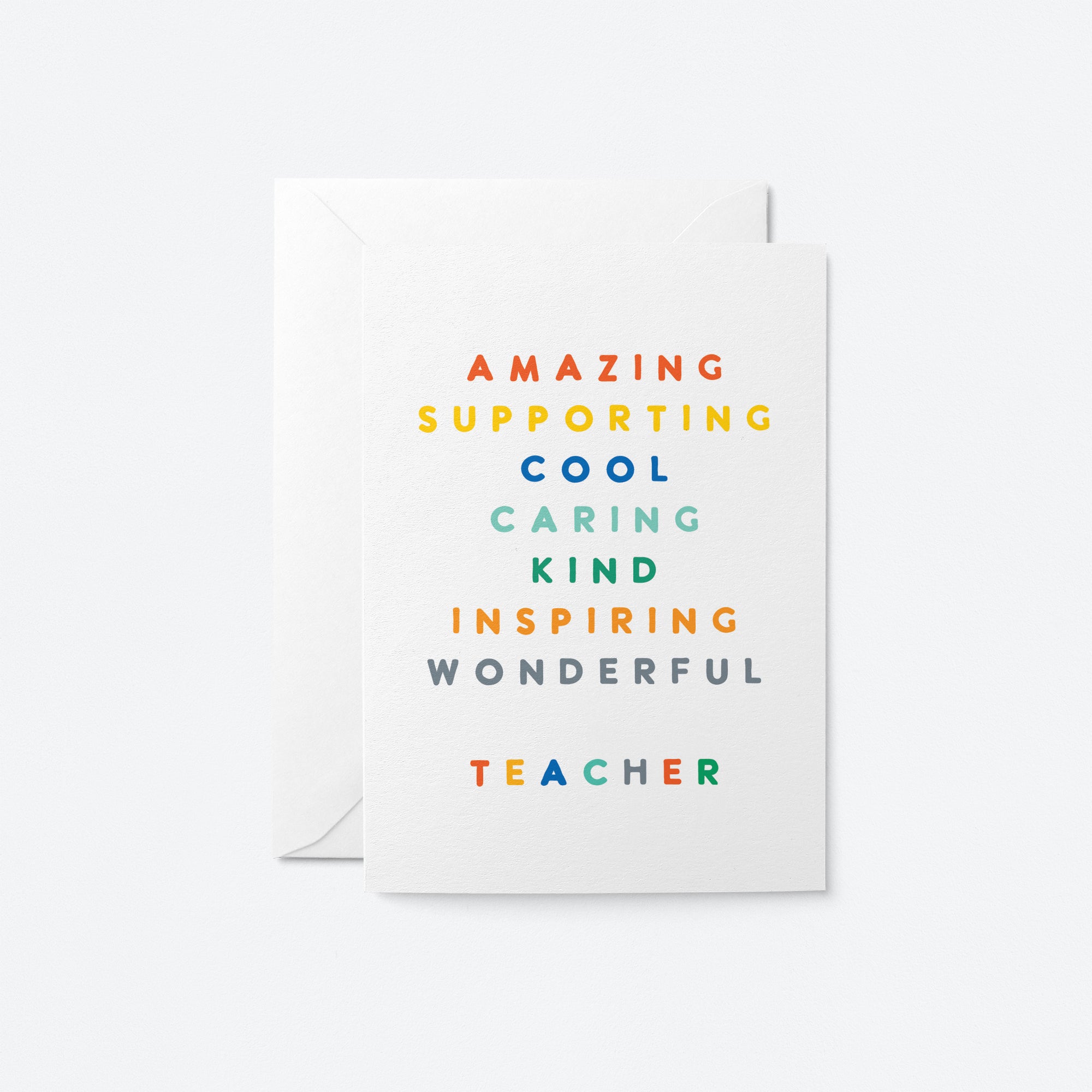 Wonderful Teacher - Greeting card