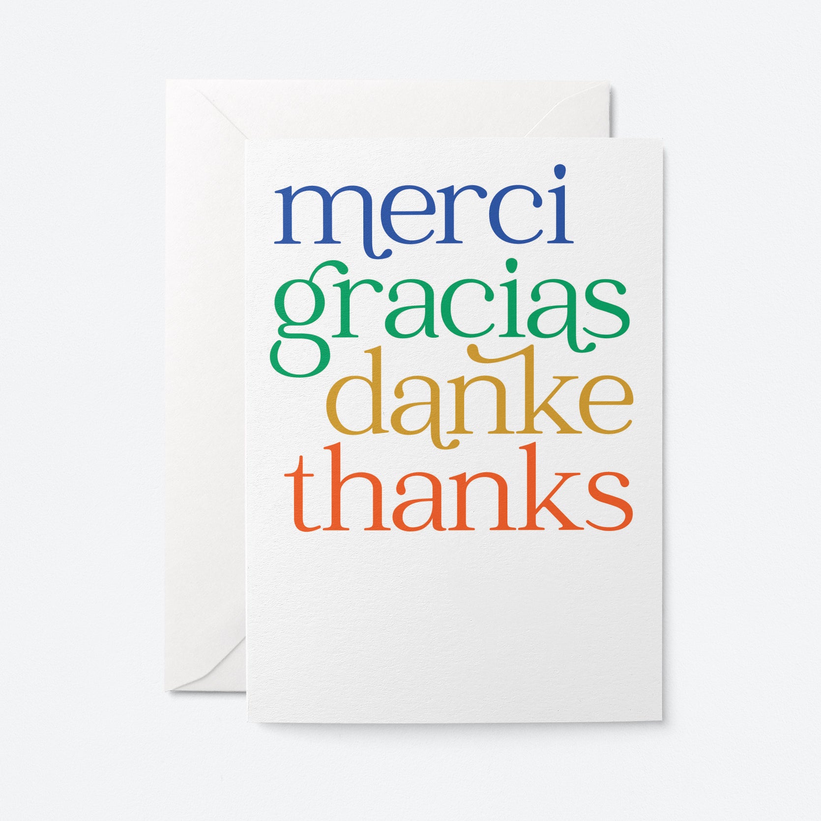 Merci, Gracias, Danke - Greeting card