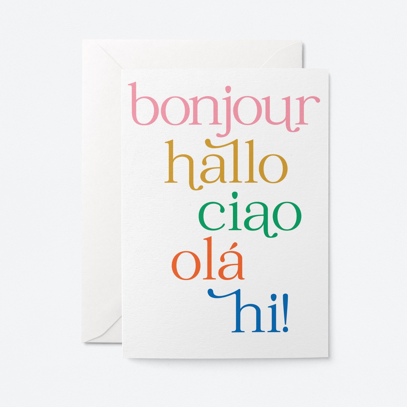 Bonjour, hallo, ciao - Greeting card