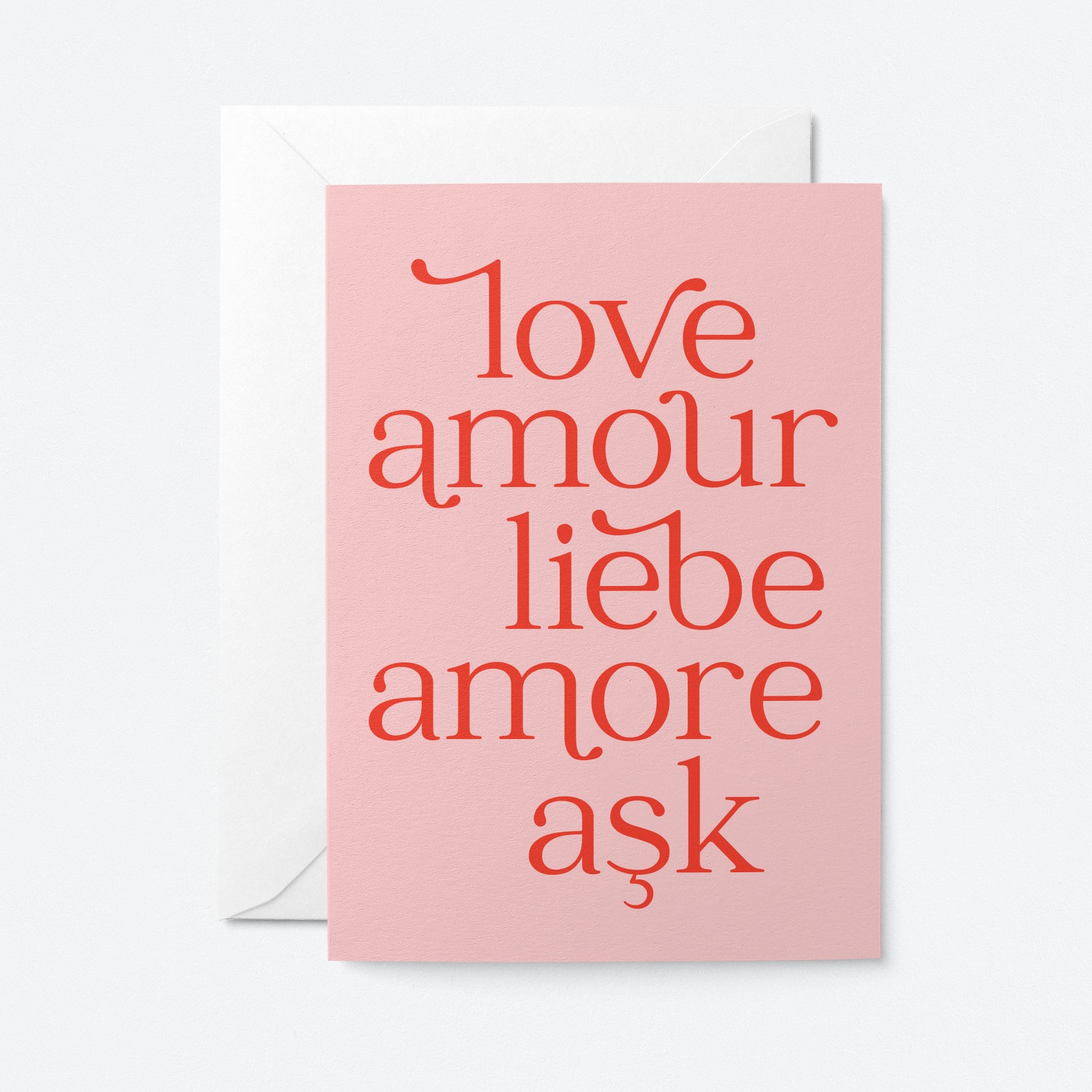 Love, amour, liebe - Greeting card