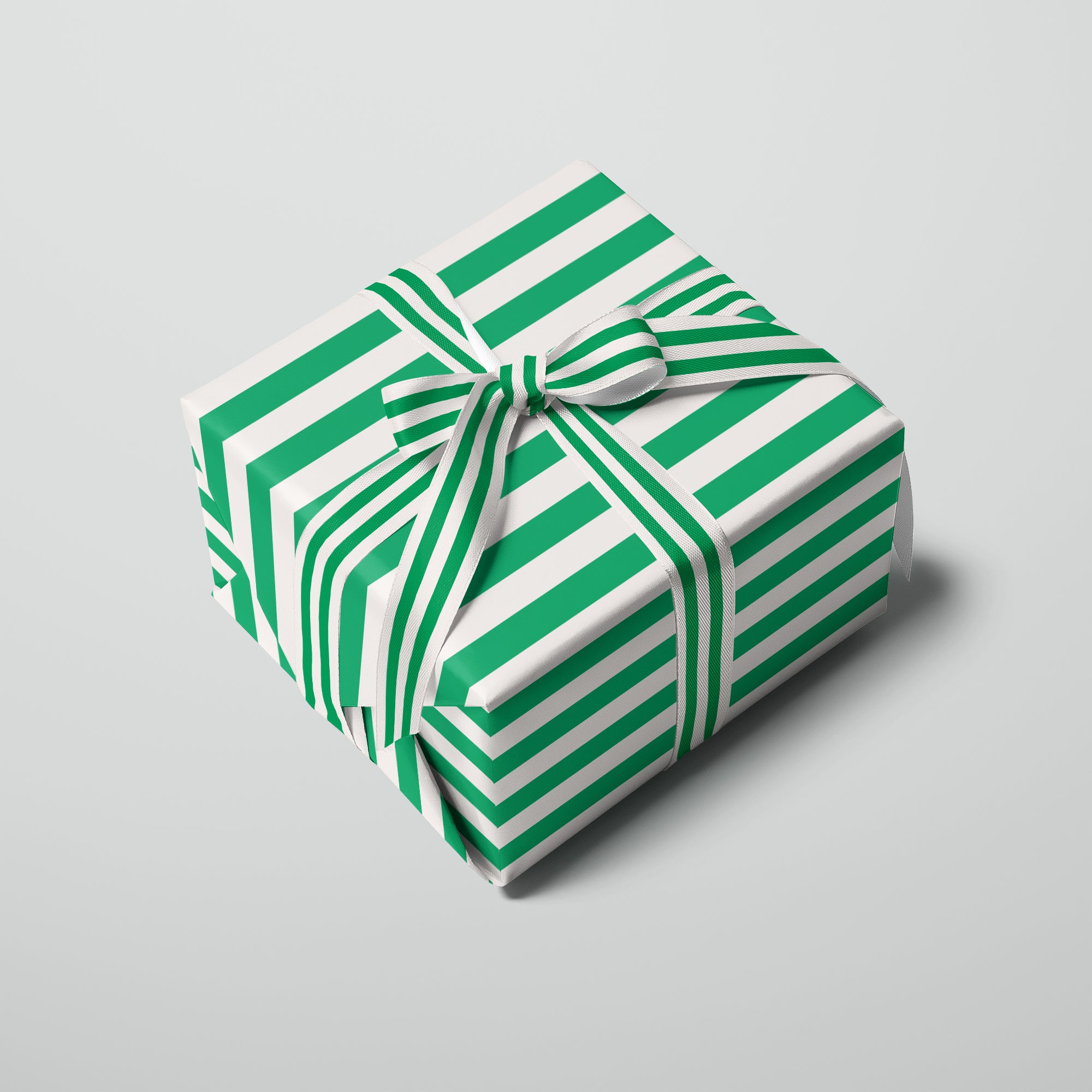 Green Stripes Gift Wrap