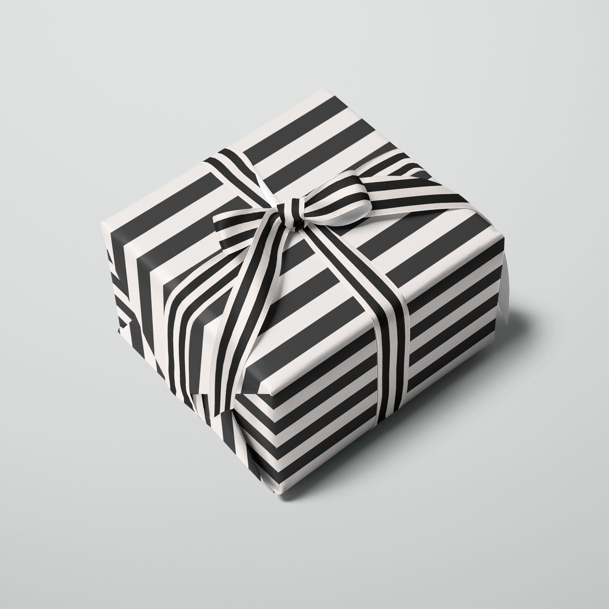 Black Stripes Gift Wrap