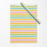 Spring Stripes Gift Wrap Sheet | Wrapping Paper | Craft Paper