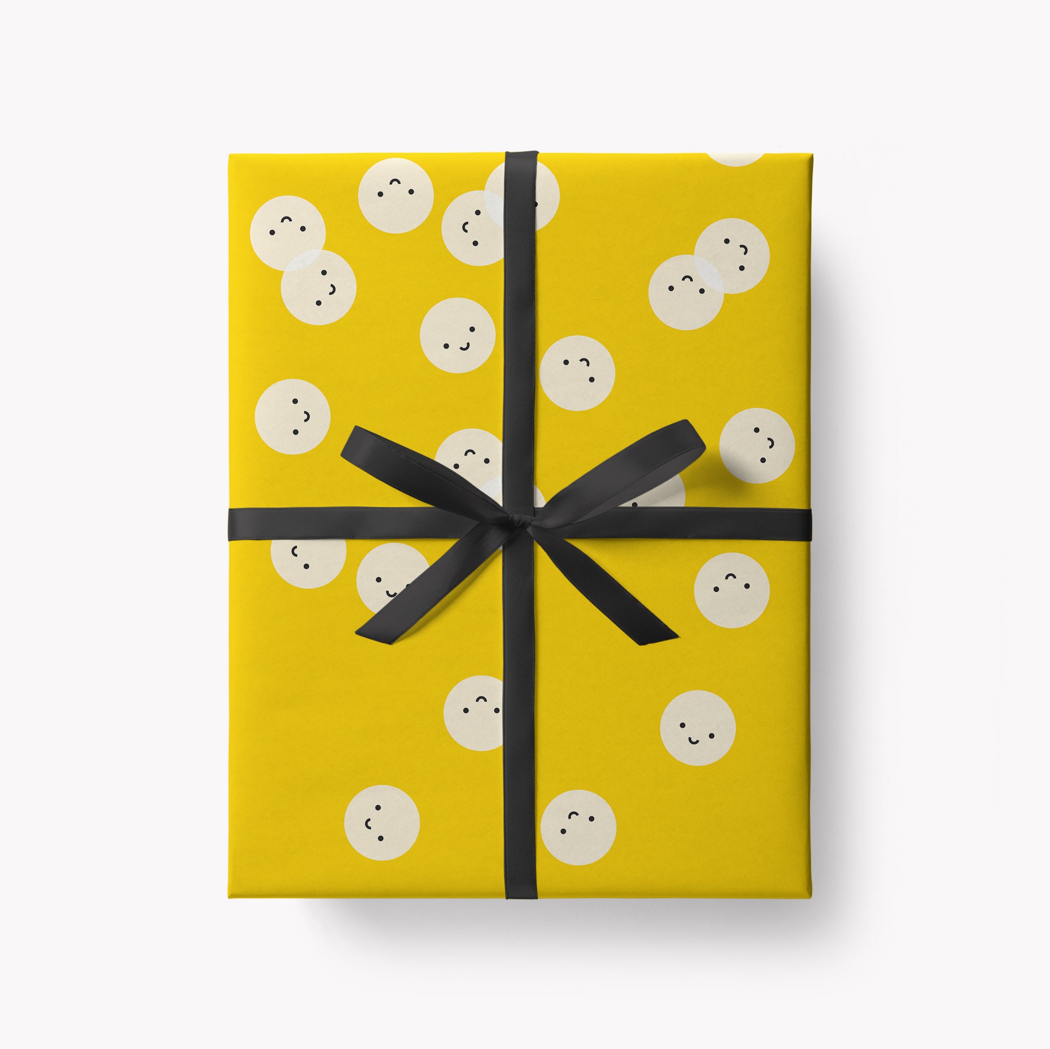 Smiley faces Gift Wrap / Yellow