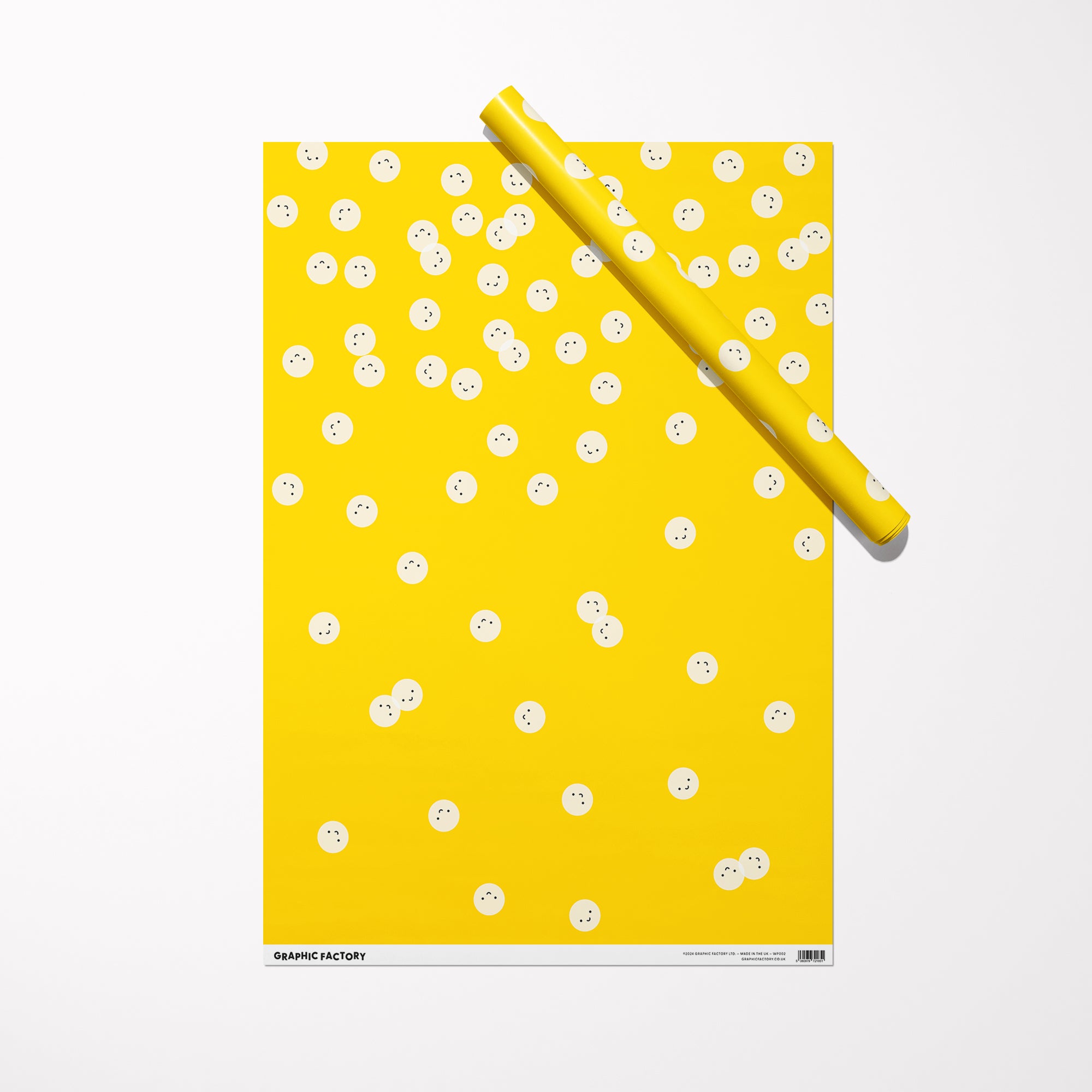 Smiley faces Gift Wrap / Yellow
