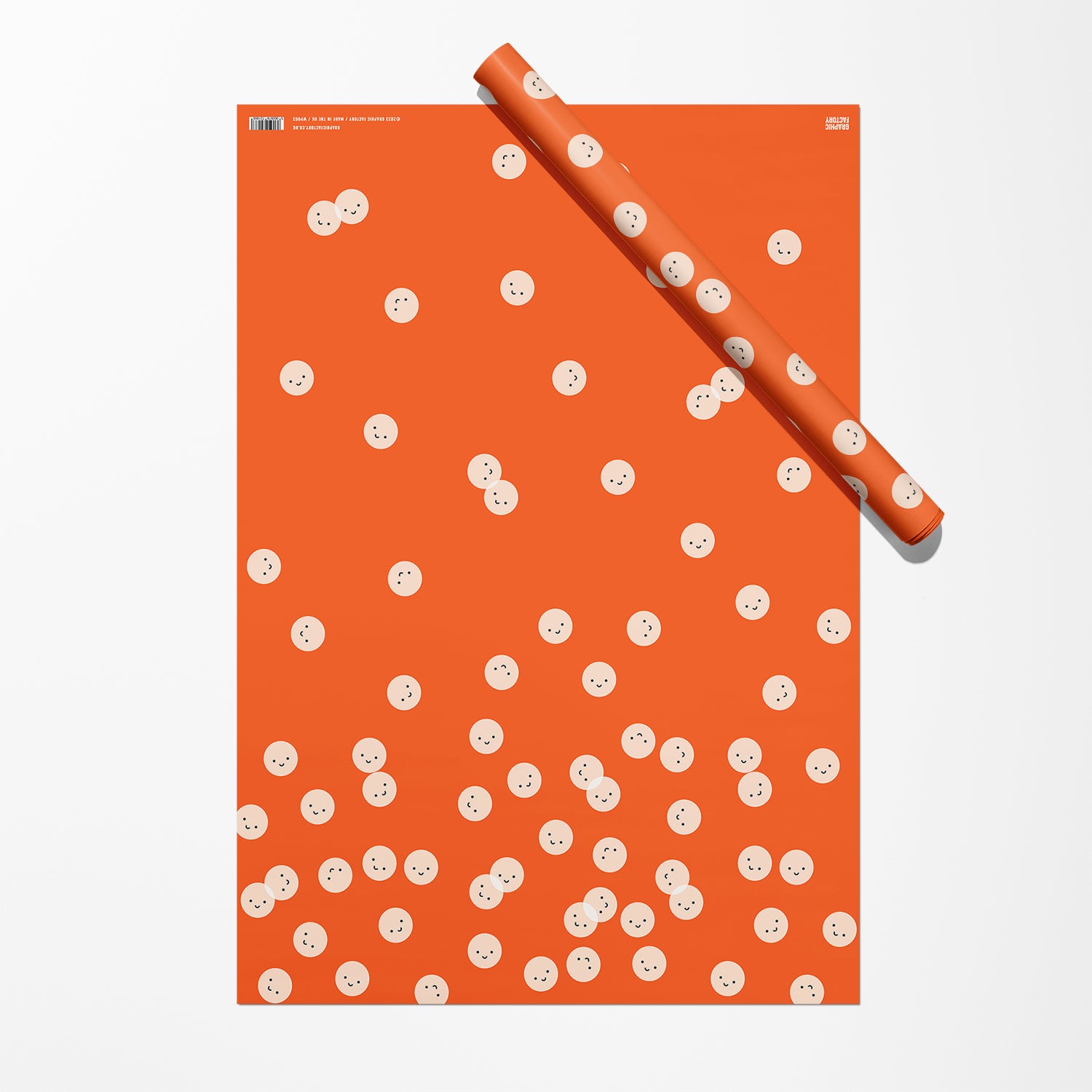 Smiley faces Gift Wrap / Red