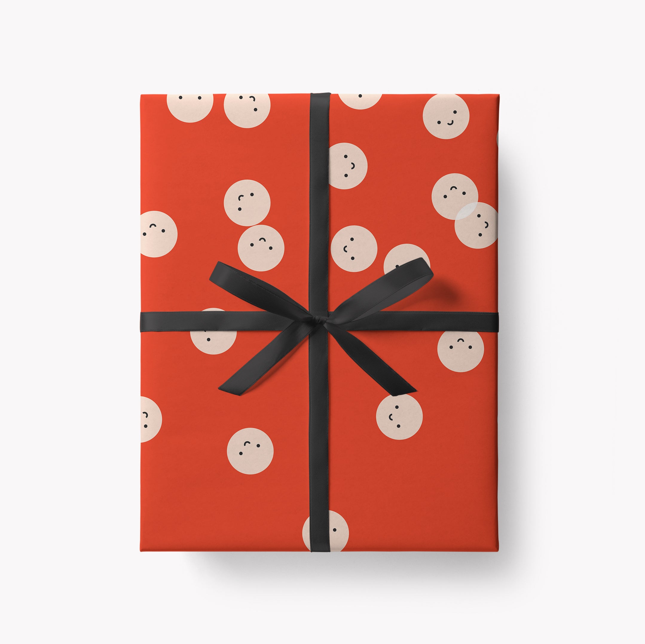 Smiley faces Gift Wrap / Red