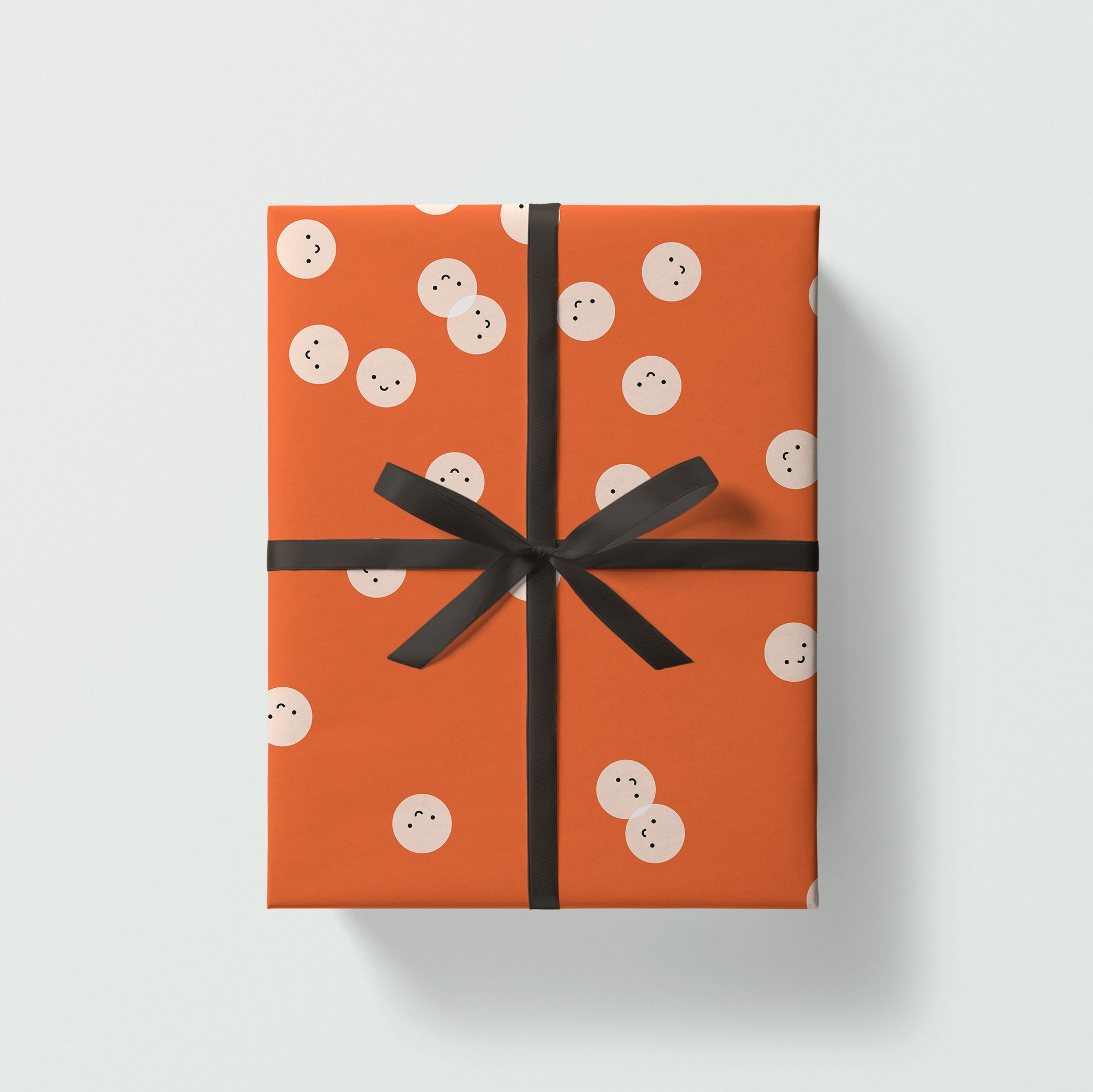 Smiley faces Gift Wrap / Red