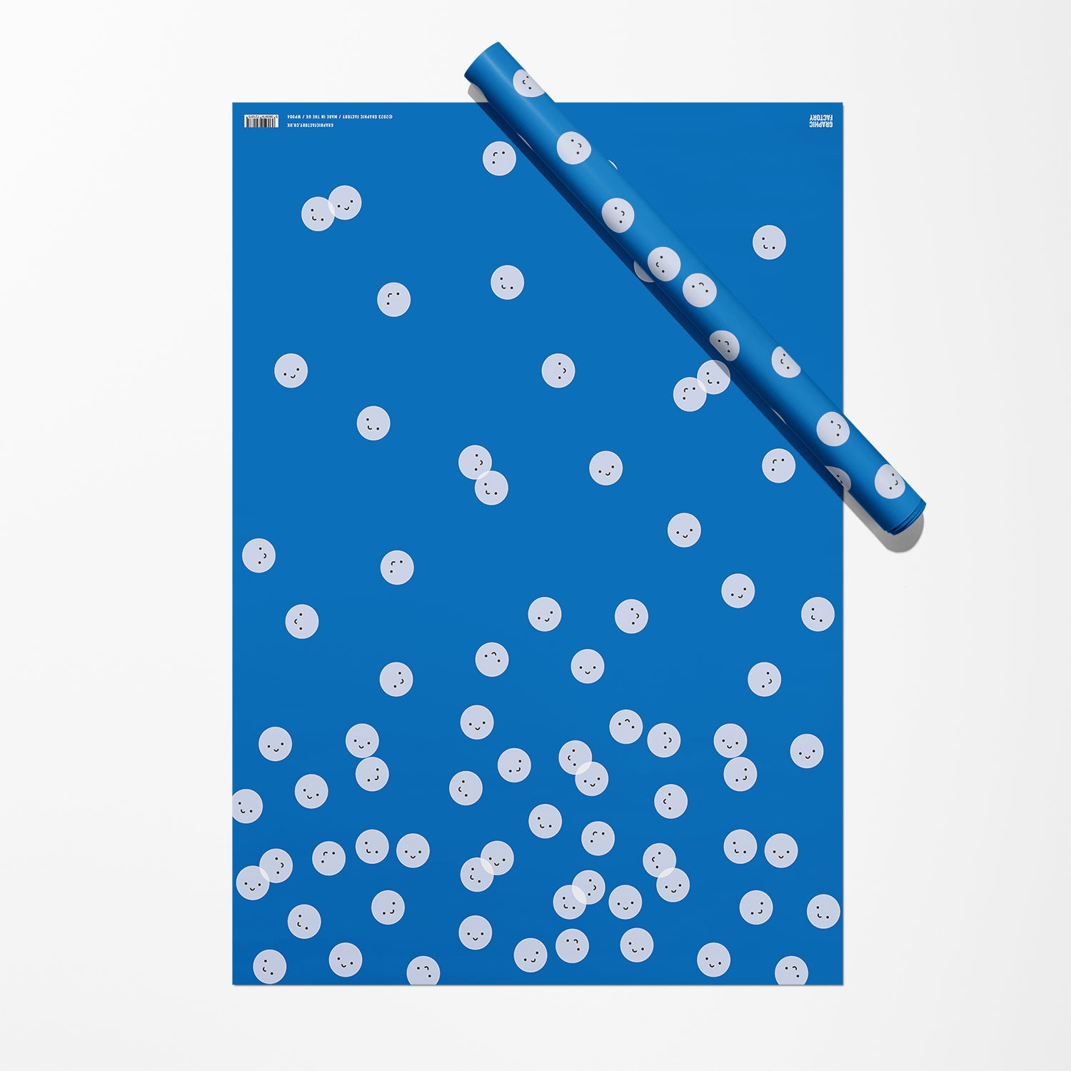 Smiley faces Gift Wrap / Blue