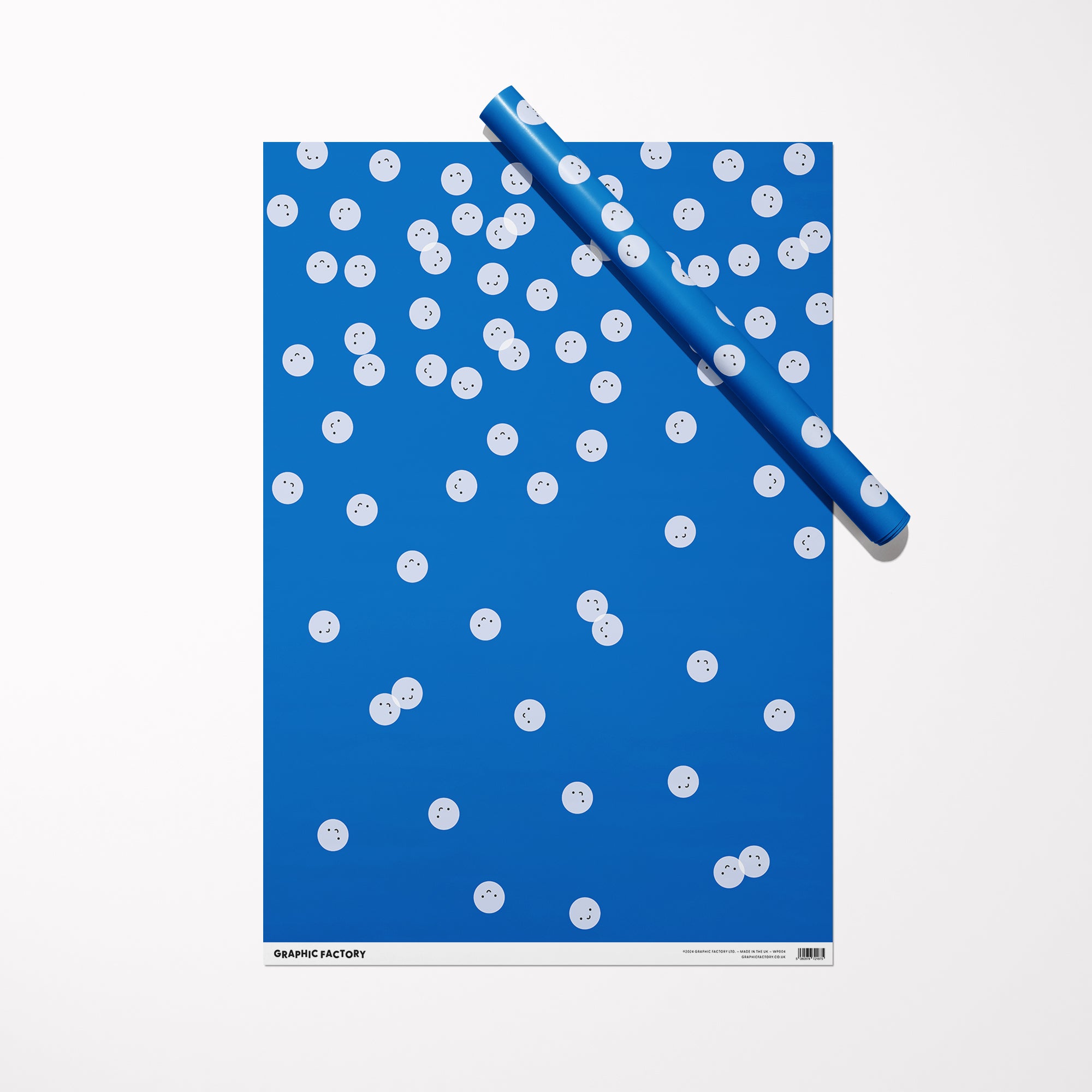 Smiley faces Gift Wrap / Blue