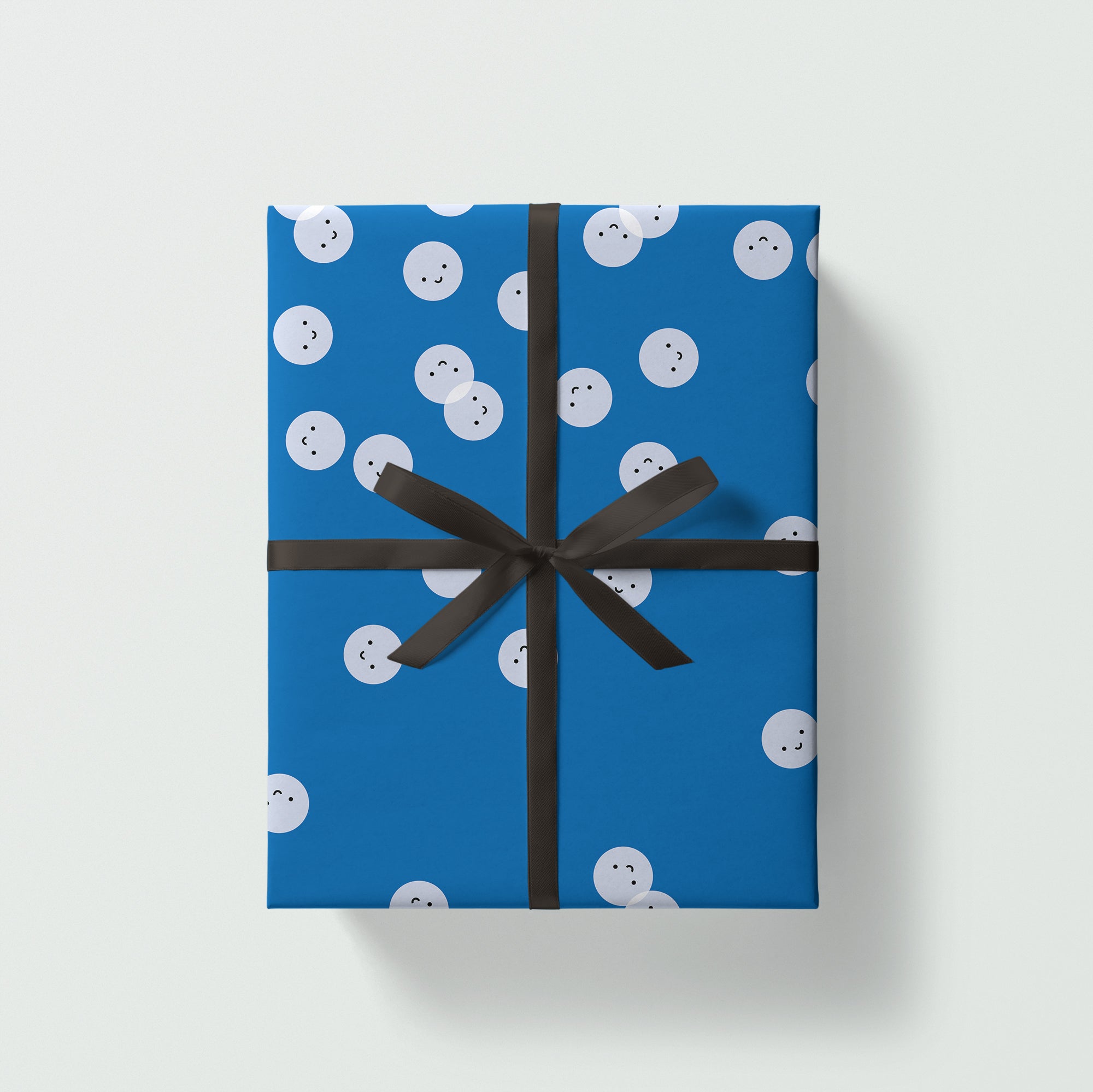 Smiley faces Gift Wrap / Blue