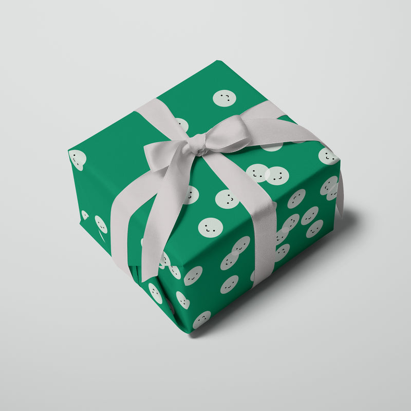 Smiles Gift Wrap Sheet | Wrapping Paper | Craft Paper | Green