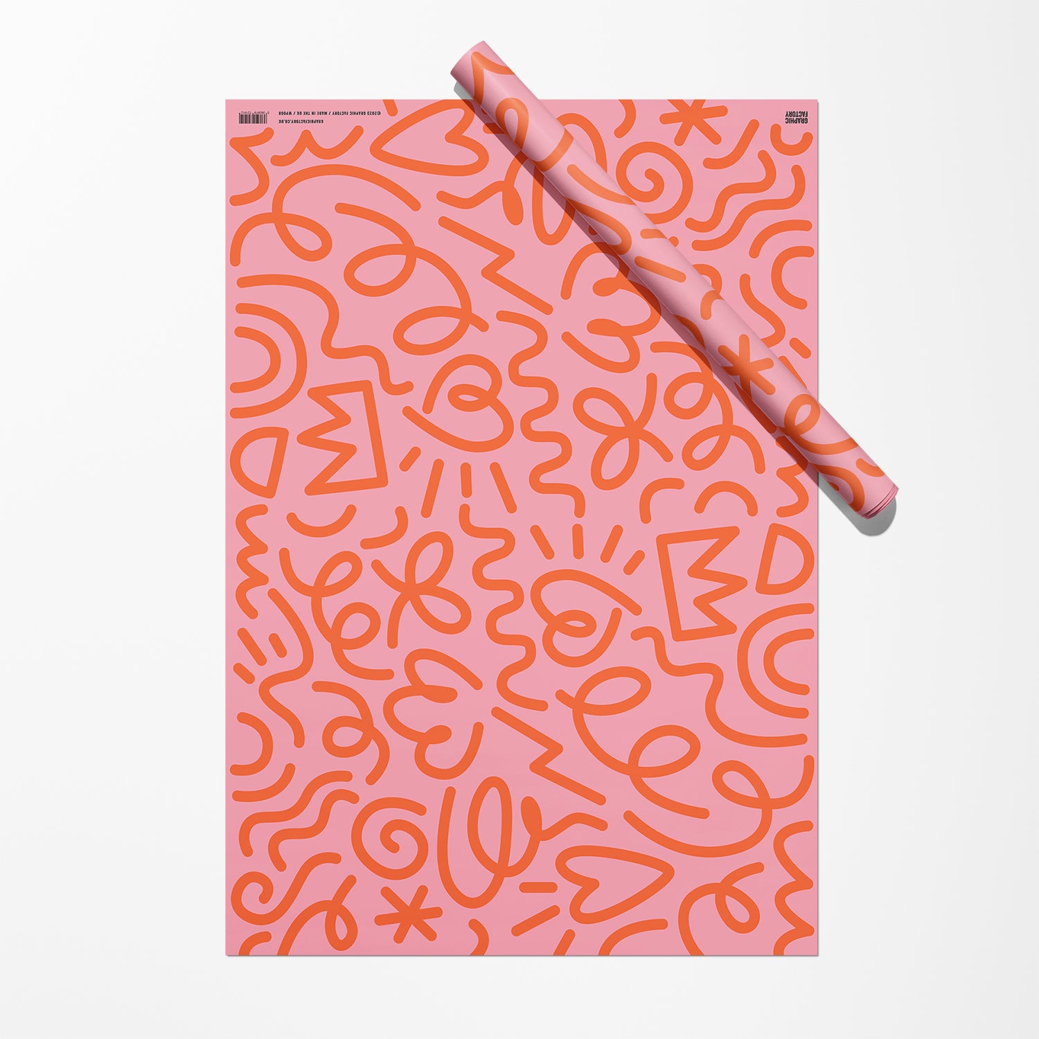 Party Doodle Gift Wrap / Pink