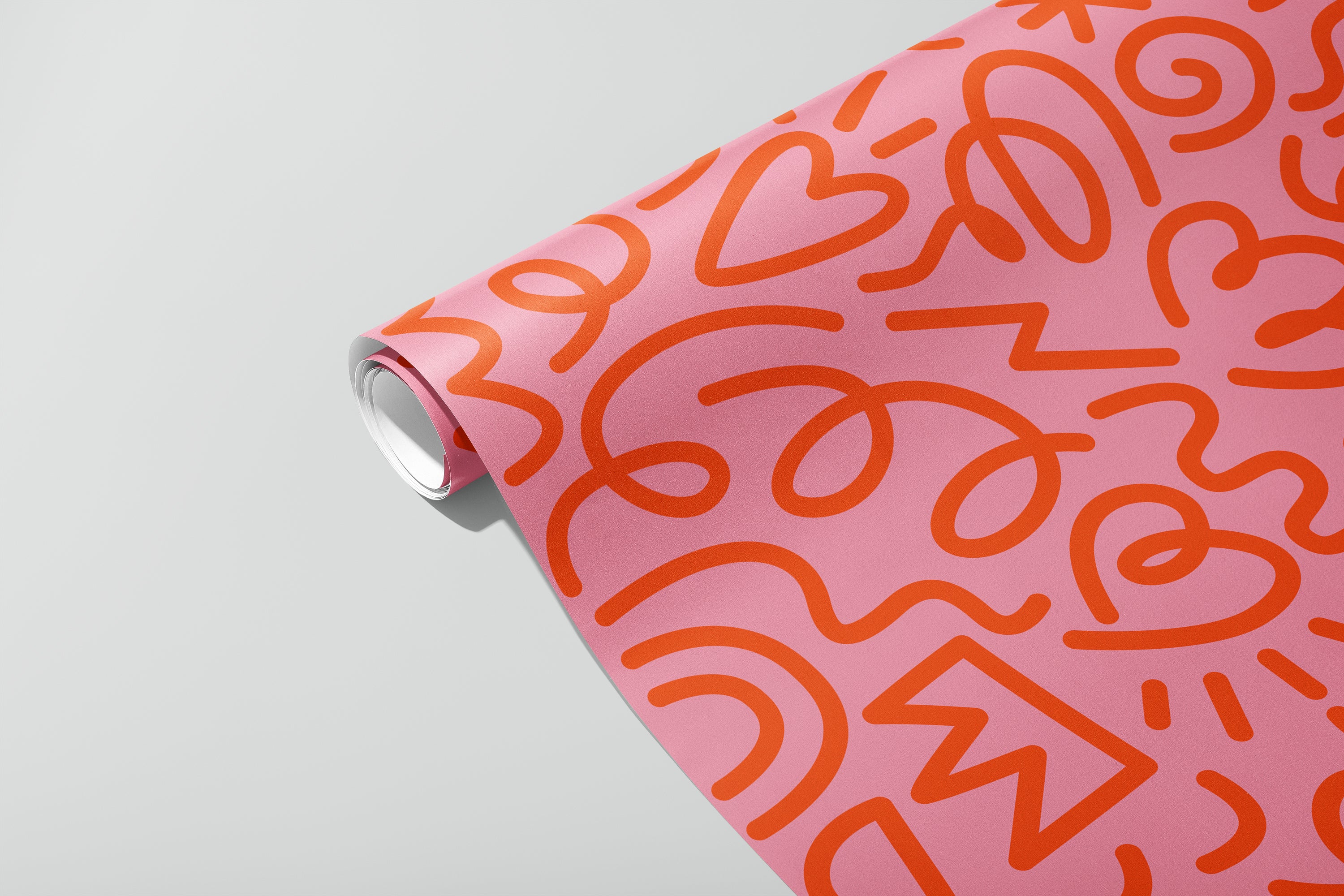 Party Doodle Gift Wrap / Pink