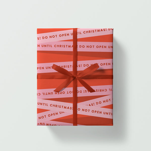 Until Christmas Gift Wrap Sheet | Wrapping Paper | Red