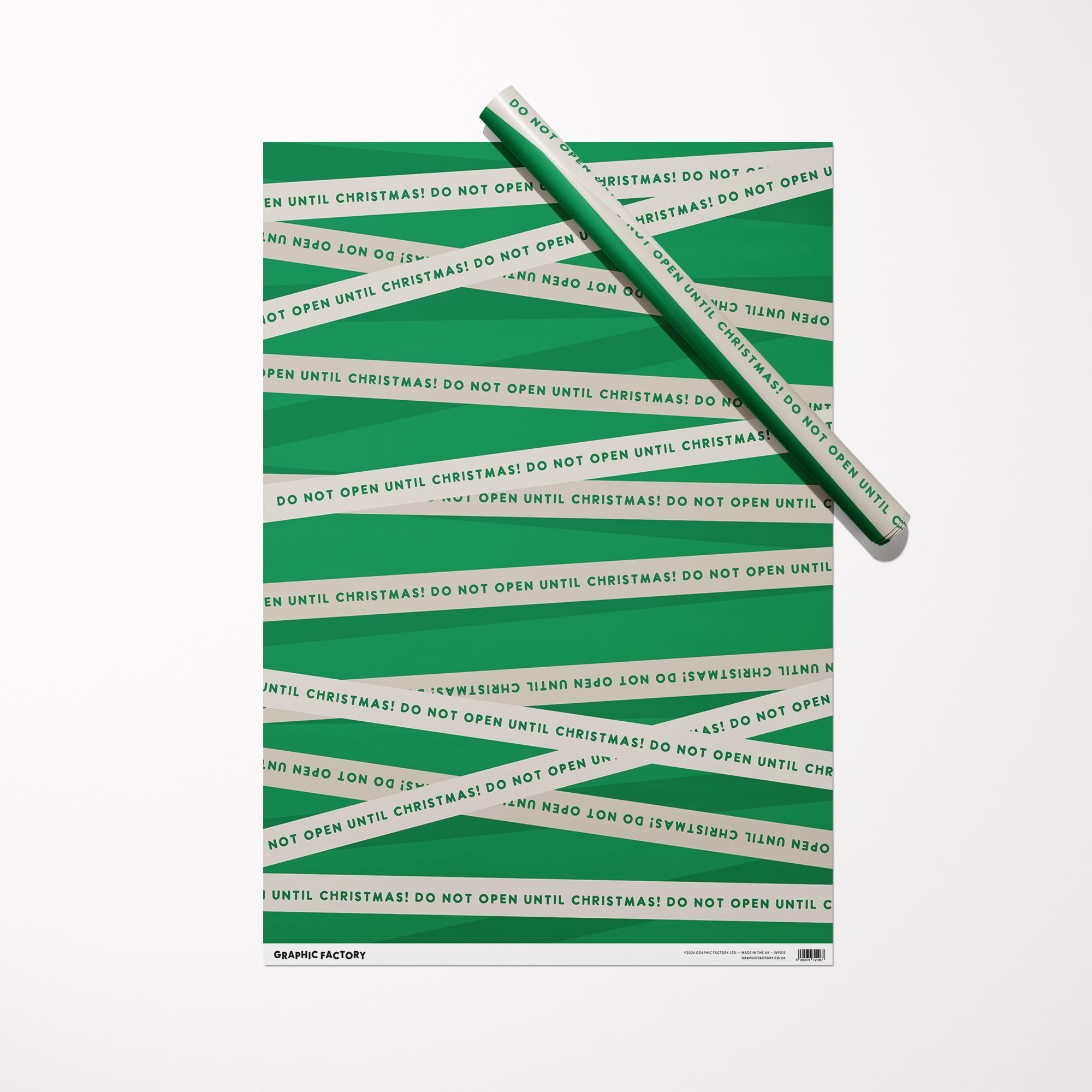Until Christmas Gift Wrap / Green