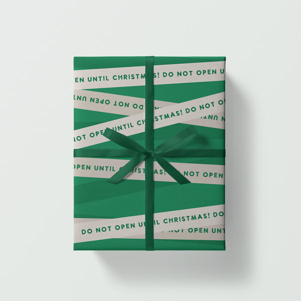Until Christmas Gift Wrap Sheet | Wrapping Paper | Green