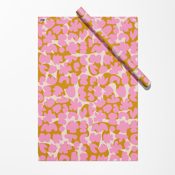 Wildflowers Gift Wrap Sheet | Wrapping Paper | Pink