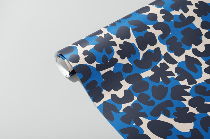 Wildflowers Gift Wrap Sheet | Wrapping Paper | Blue