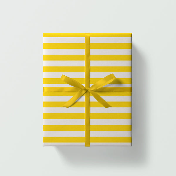 Yellow Stripes Gift Wrap Sheet | Wrapping Paper | Craft Paper