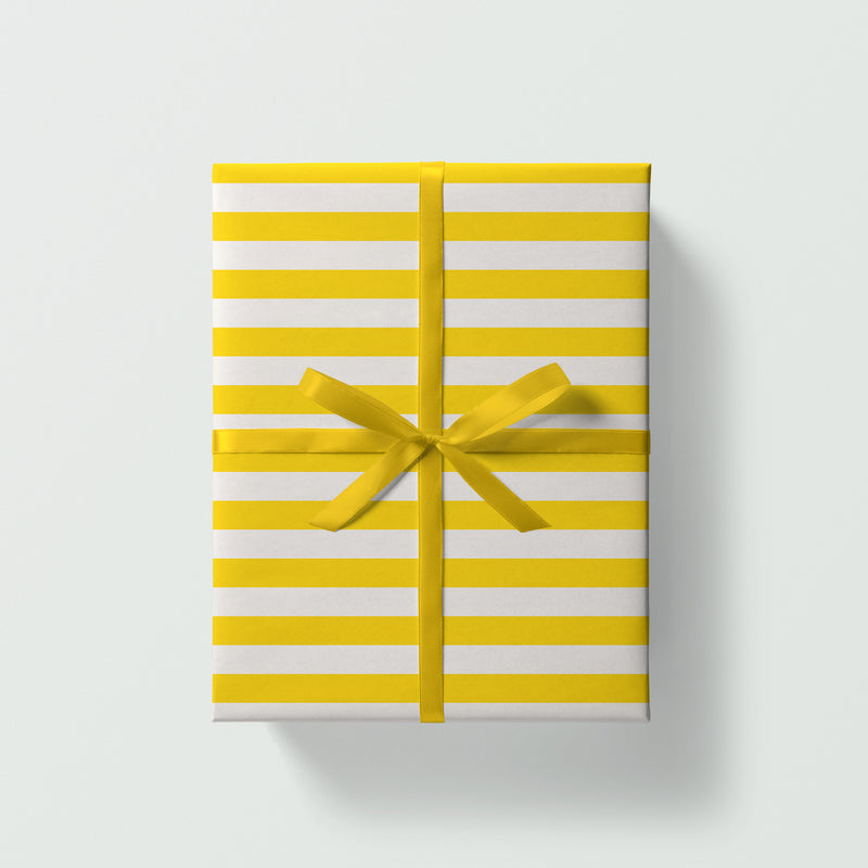 Yellow Stripes Gift Wrap Sheet | Wrapping Paper | Craft Paper