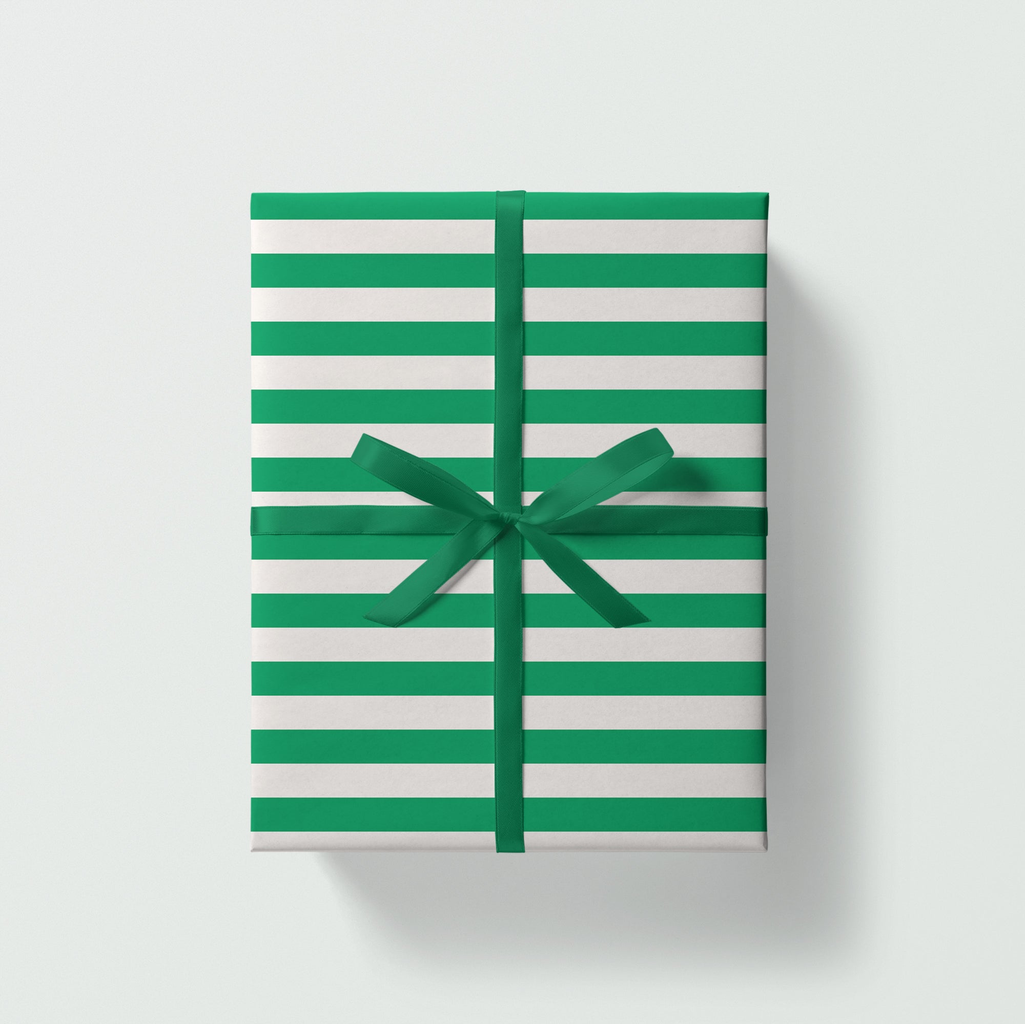 Green Stripes Gift Wrap