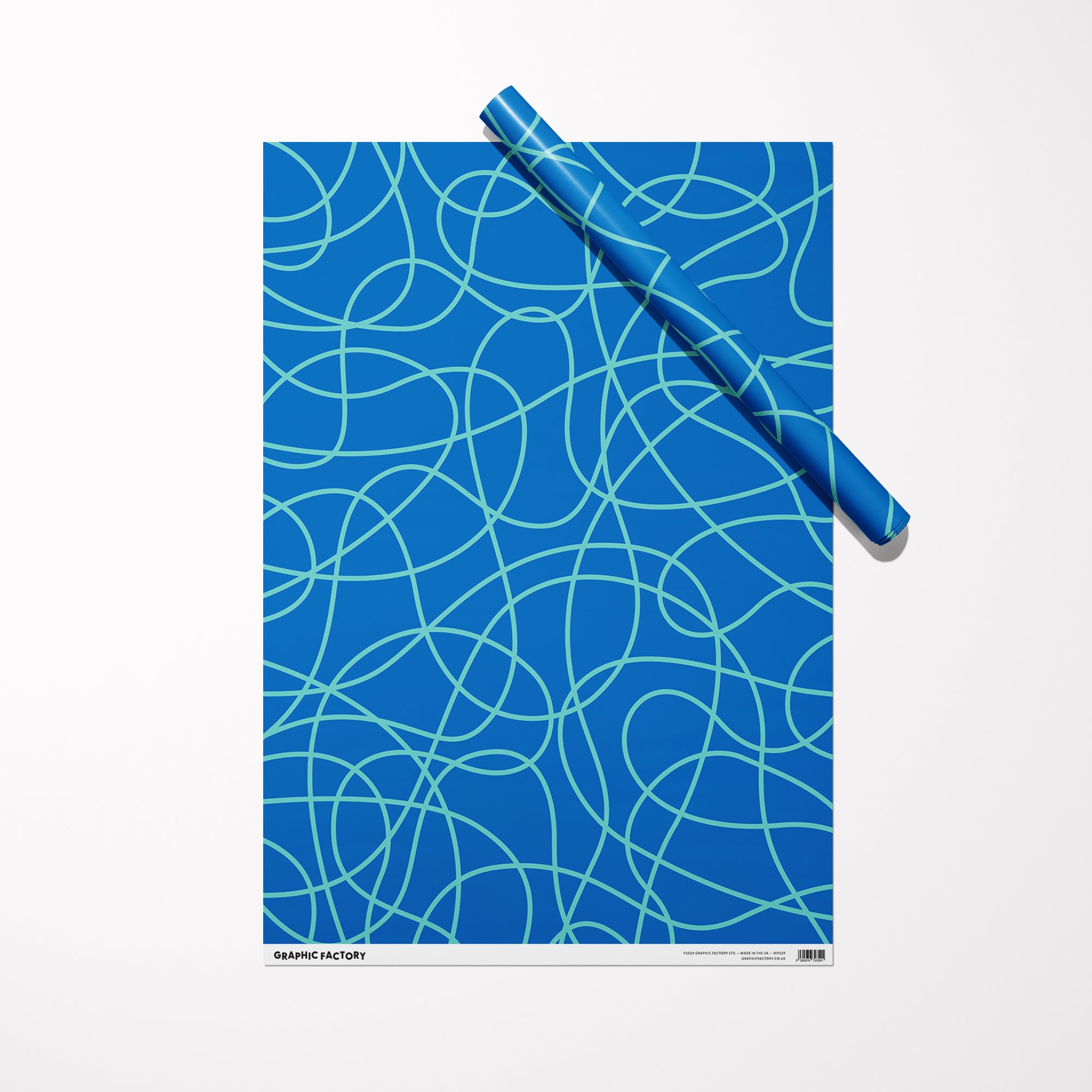 Scribble Gift Wrap - Blue