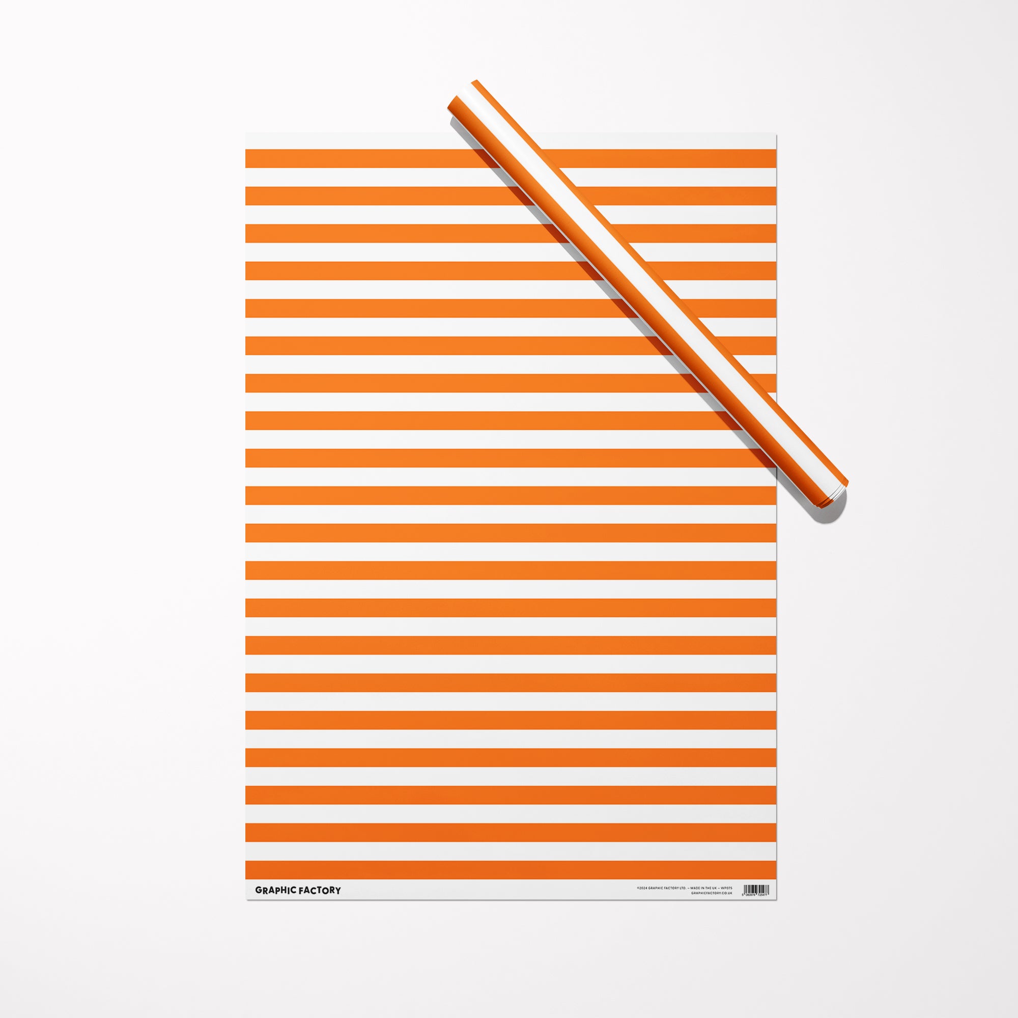Orange Stripes Gift Wrap