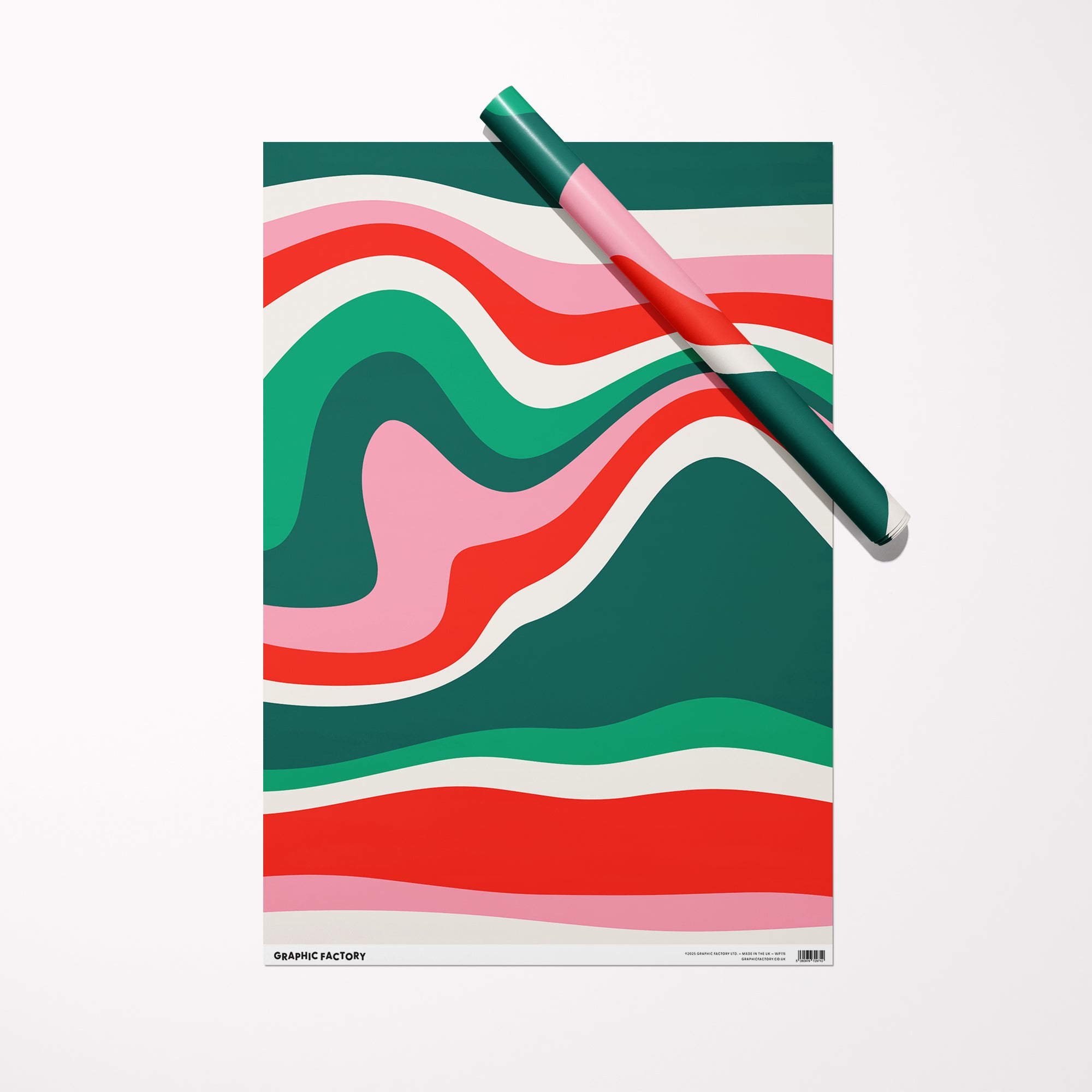 Festive Waves - Christmas Gift Wrap