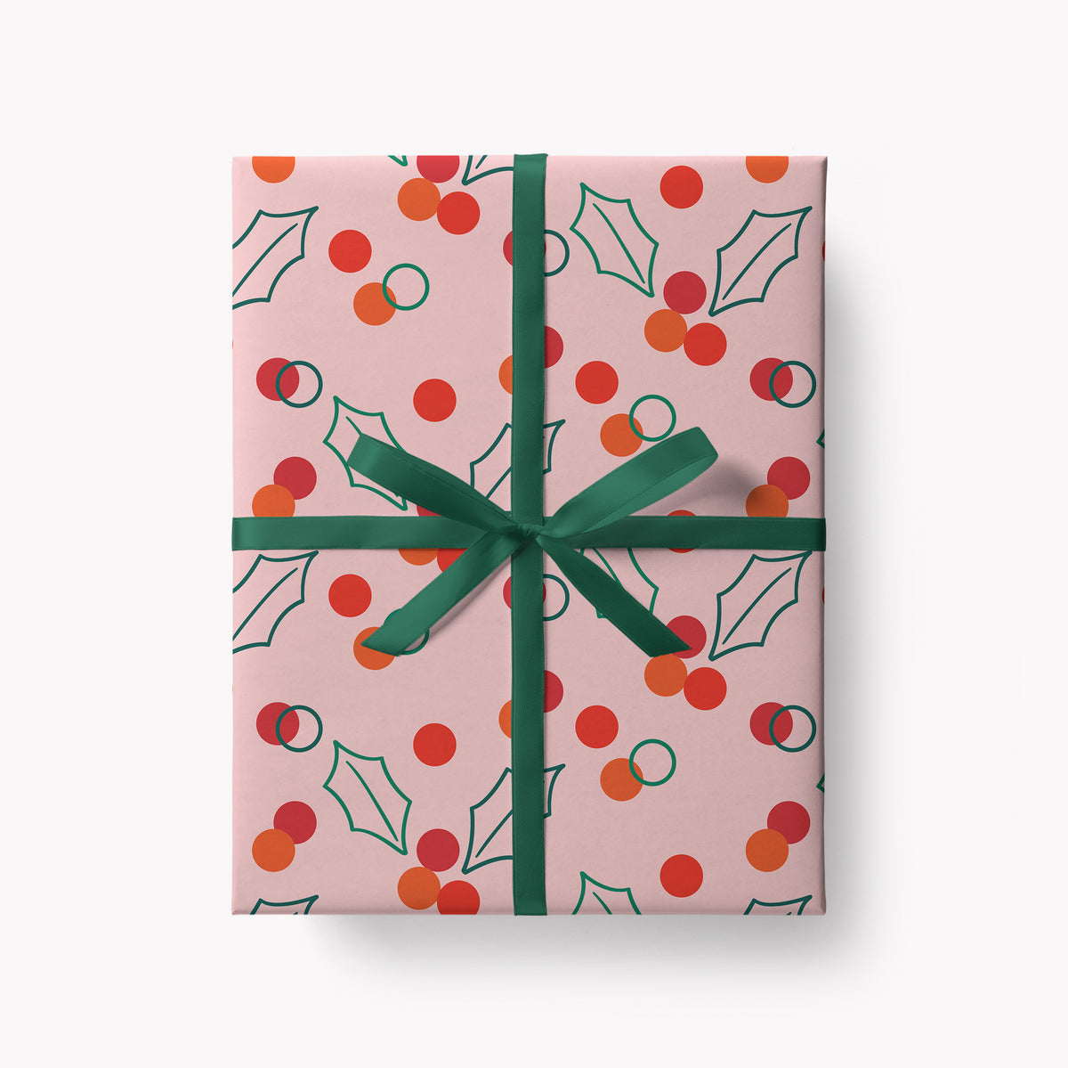 Holly Christmas Wrapping Paper