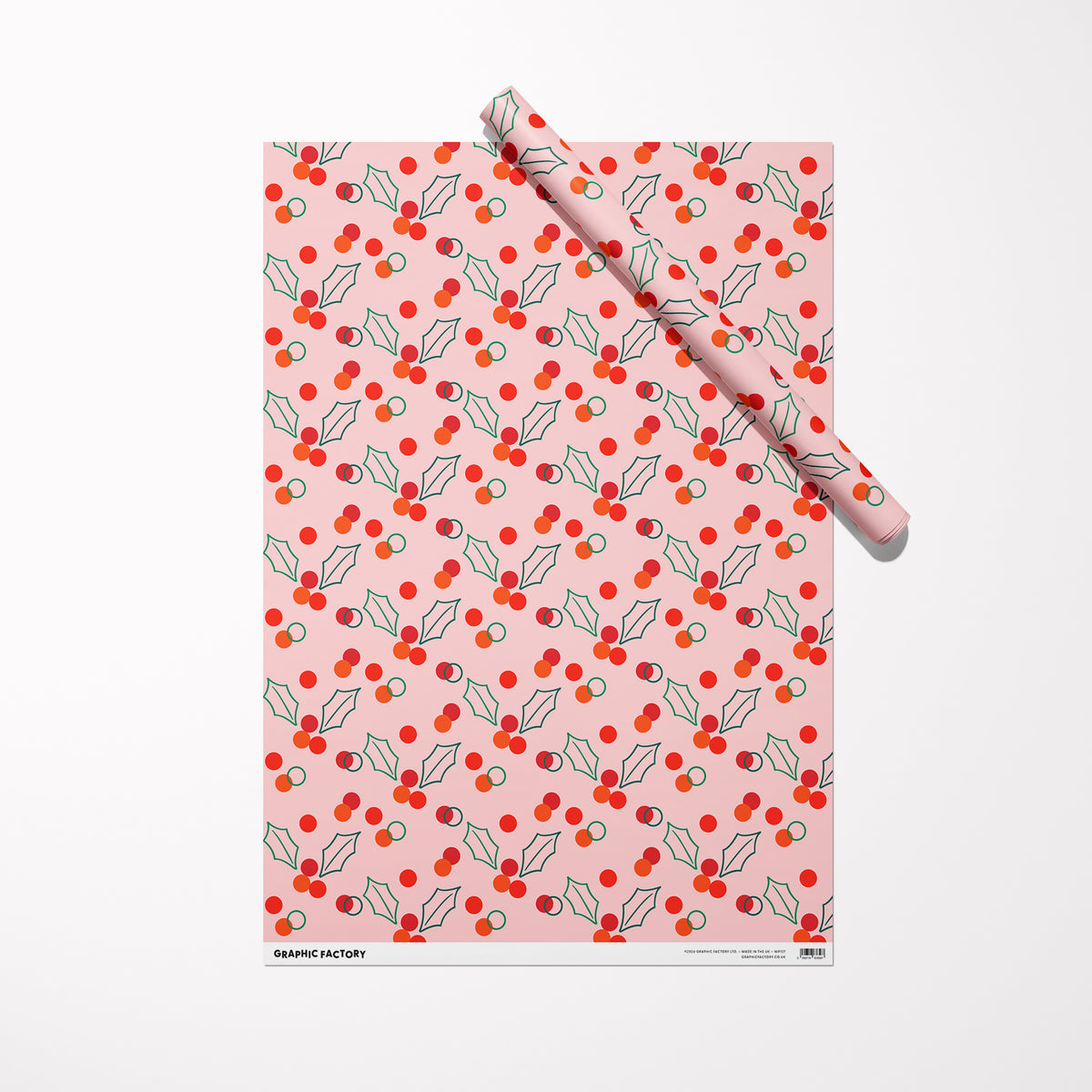 Holly Christmas Wrapping Paper