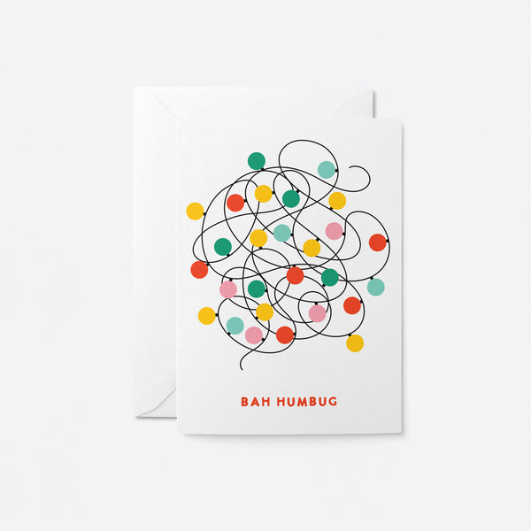 Bah Humbug - Christmas Card - Seasonal Greeting card - Holiday Card