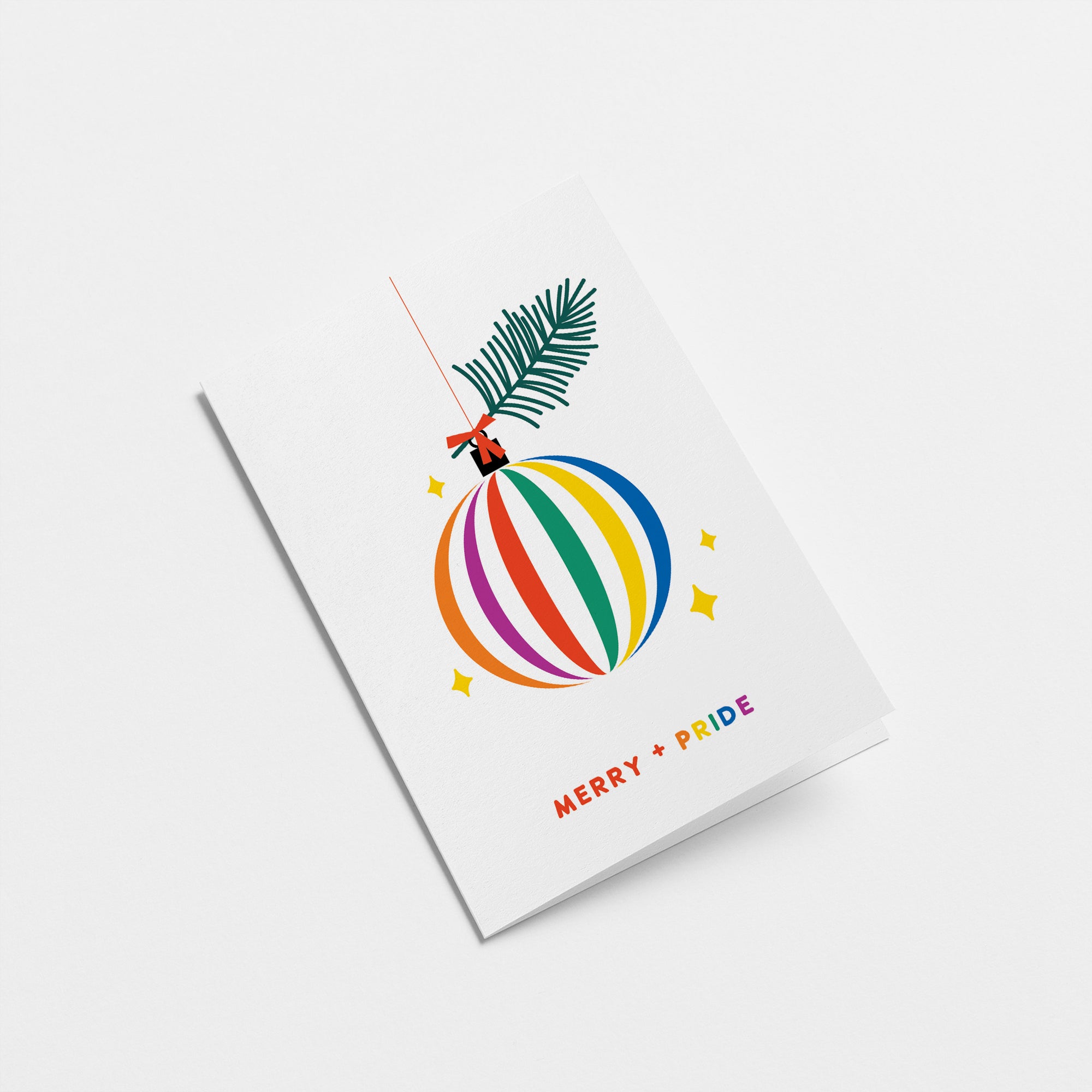 Merry + Pride - Christmas Card - Seasonal Greeting Card - Holiday Card