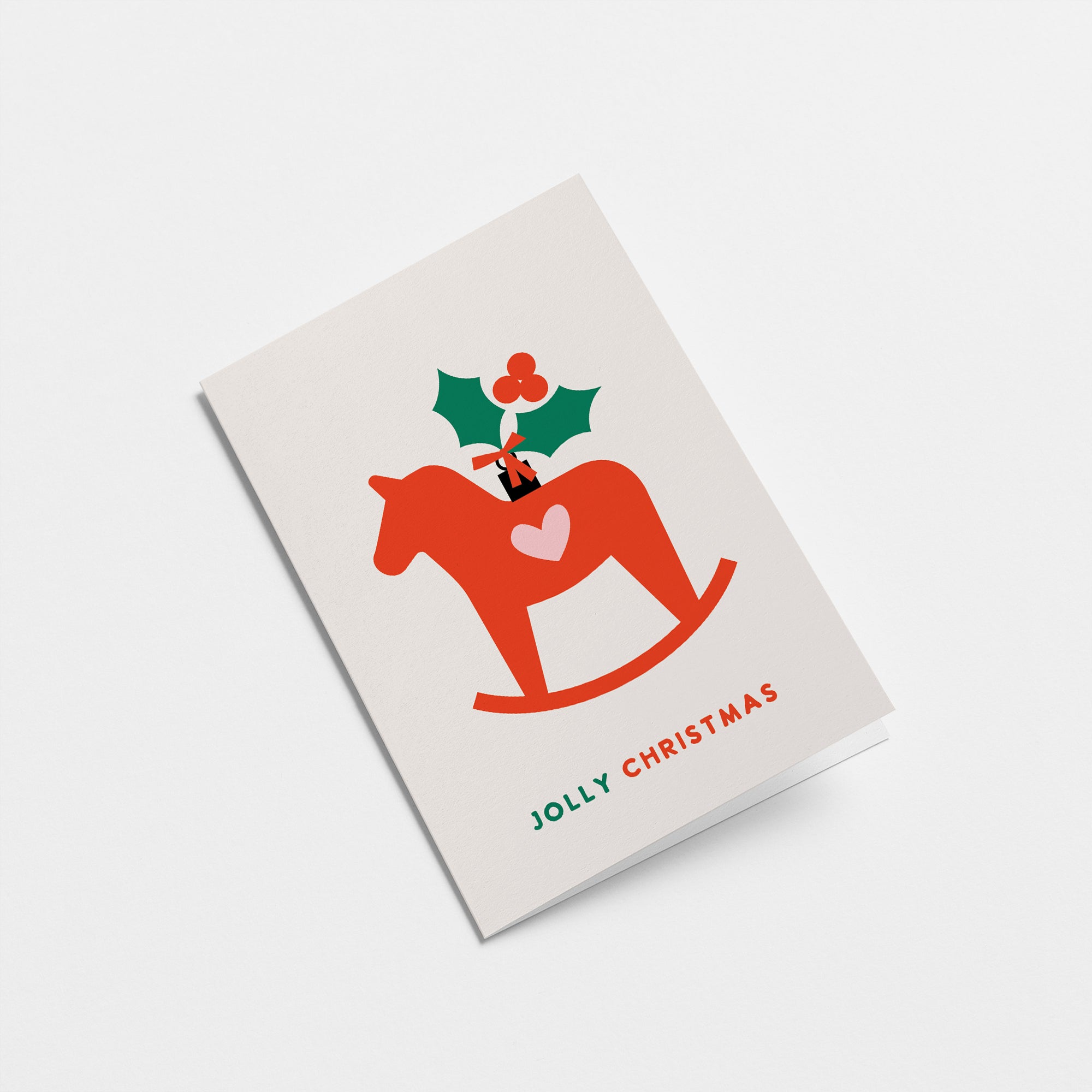 Jolly Christmas - Seasonal Greeting Card - Holiday Card