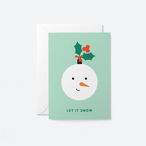 Let it snow - Christmas Card - Seasonal Greeting Card - Holiday Card