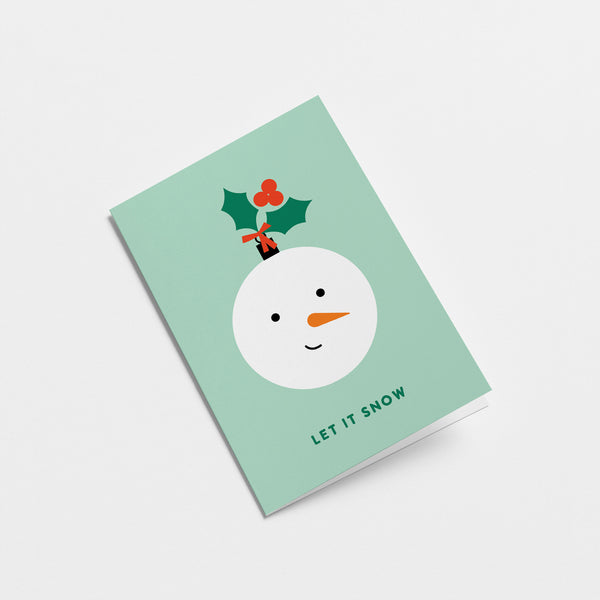 Let it snow - Christmas Card - Seasonal Greeting Card - Holiday Card