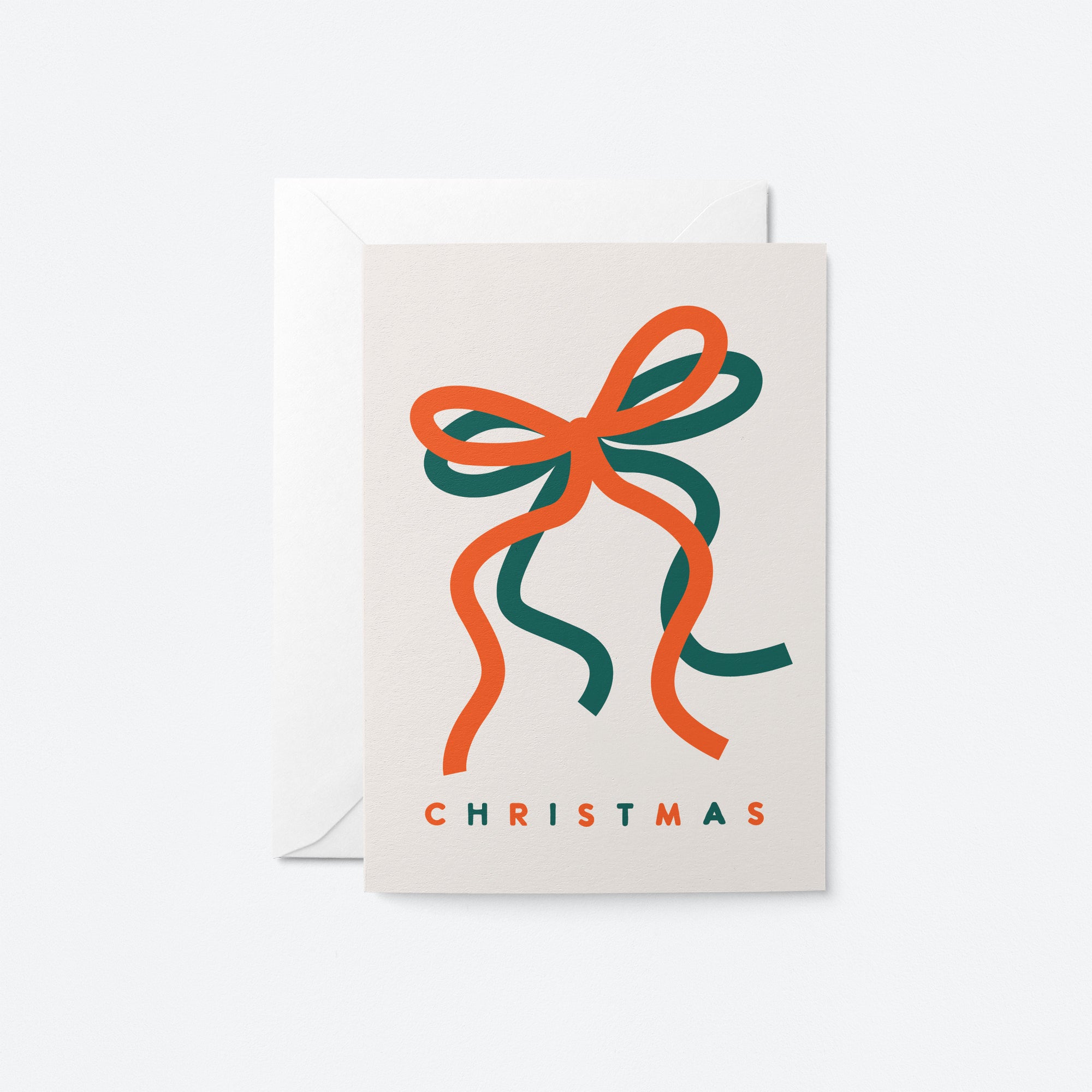 Christmas bow - Greeting Card