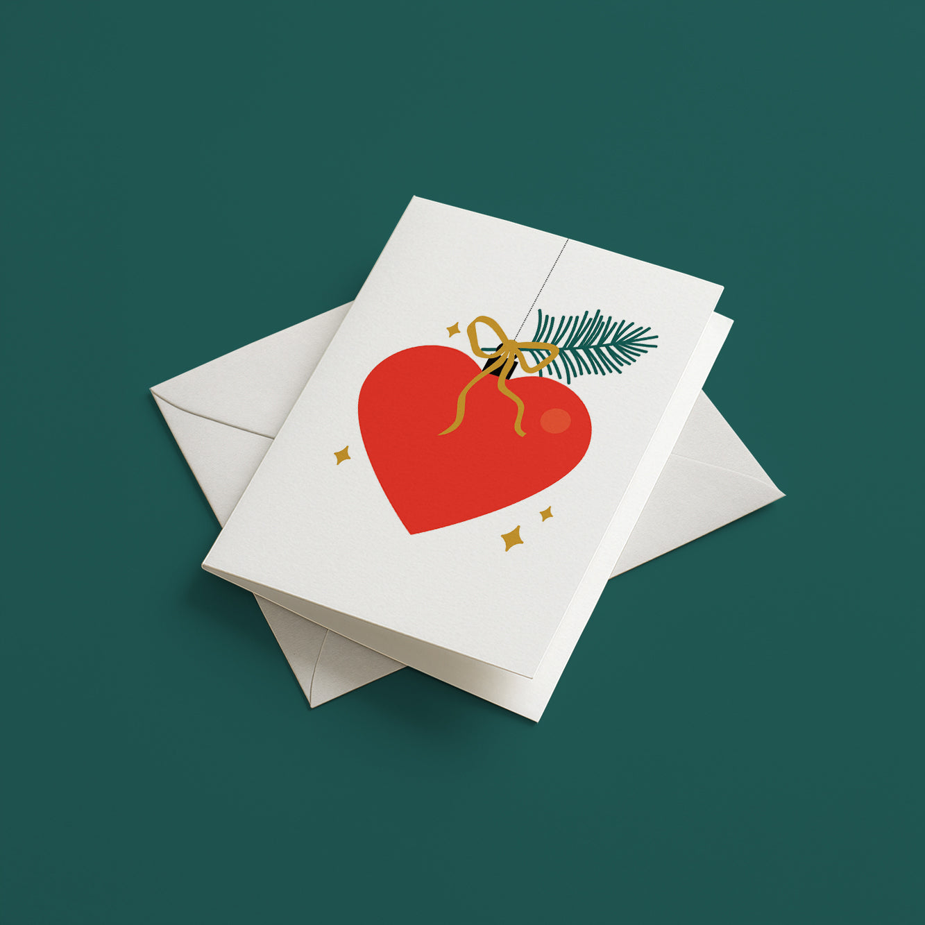Heart bauble - Christmas Card