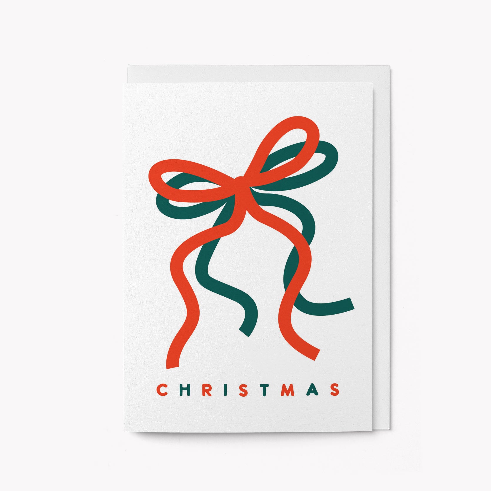 Christmas bow - Greeting Card