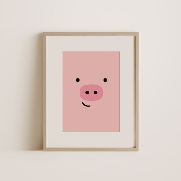 Happy pig - Wall Decor Art Print