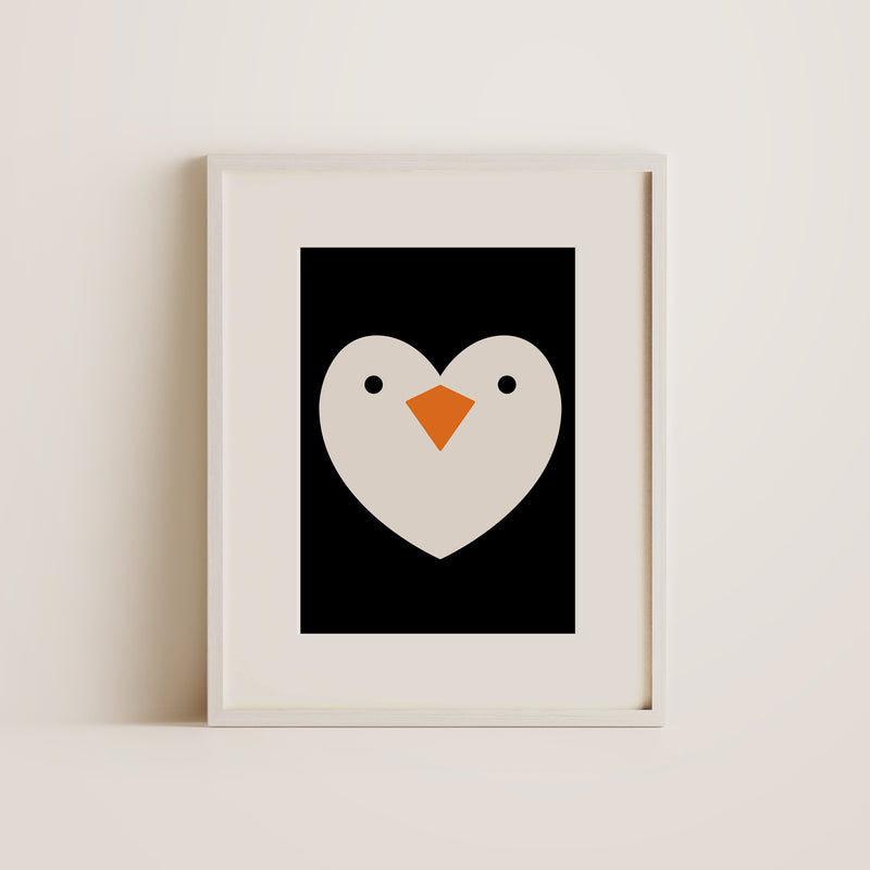 Penguin love - Wall Decor Art Print