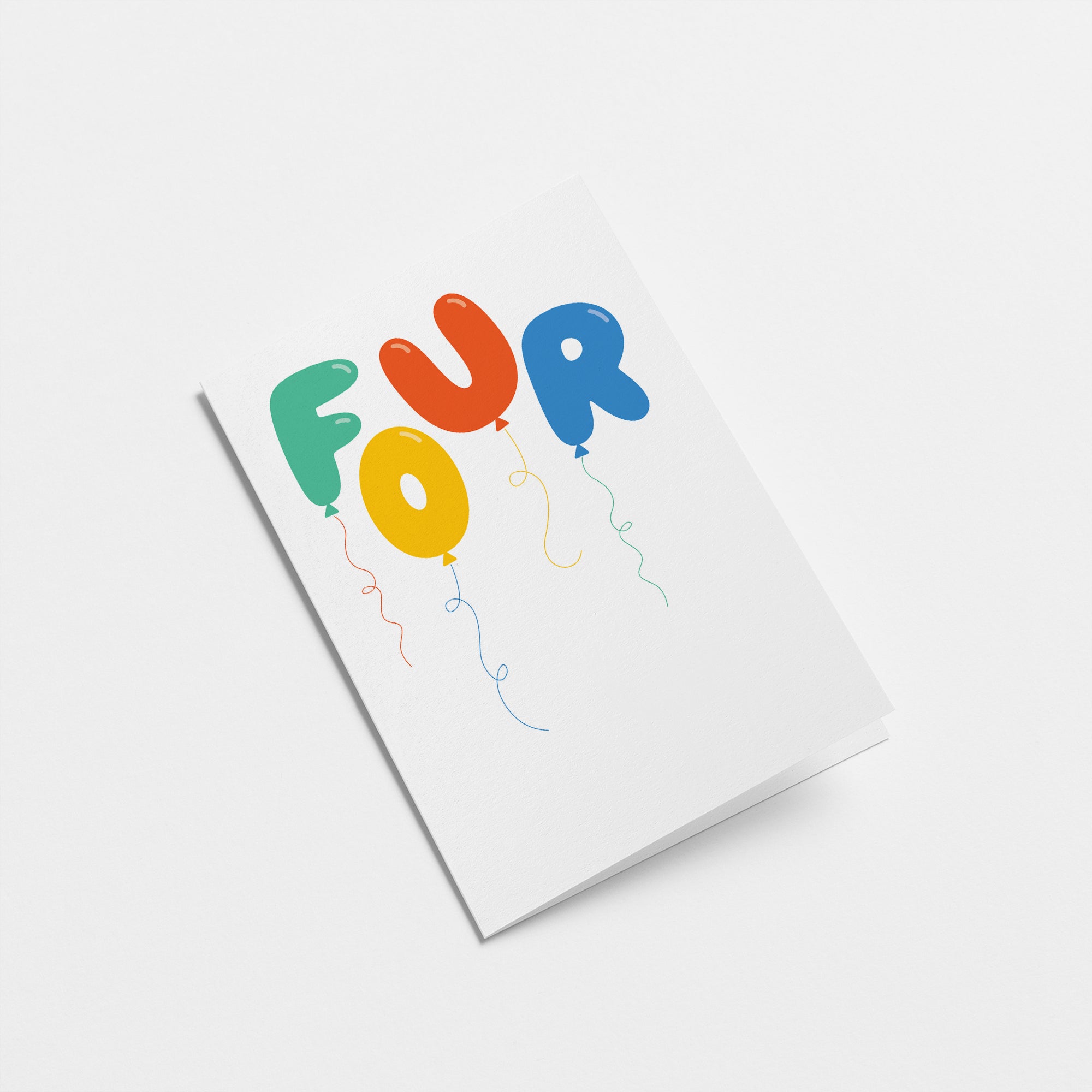 Four - 4th Birthday - Greeting card