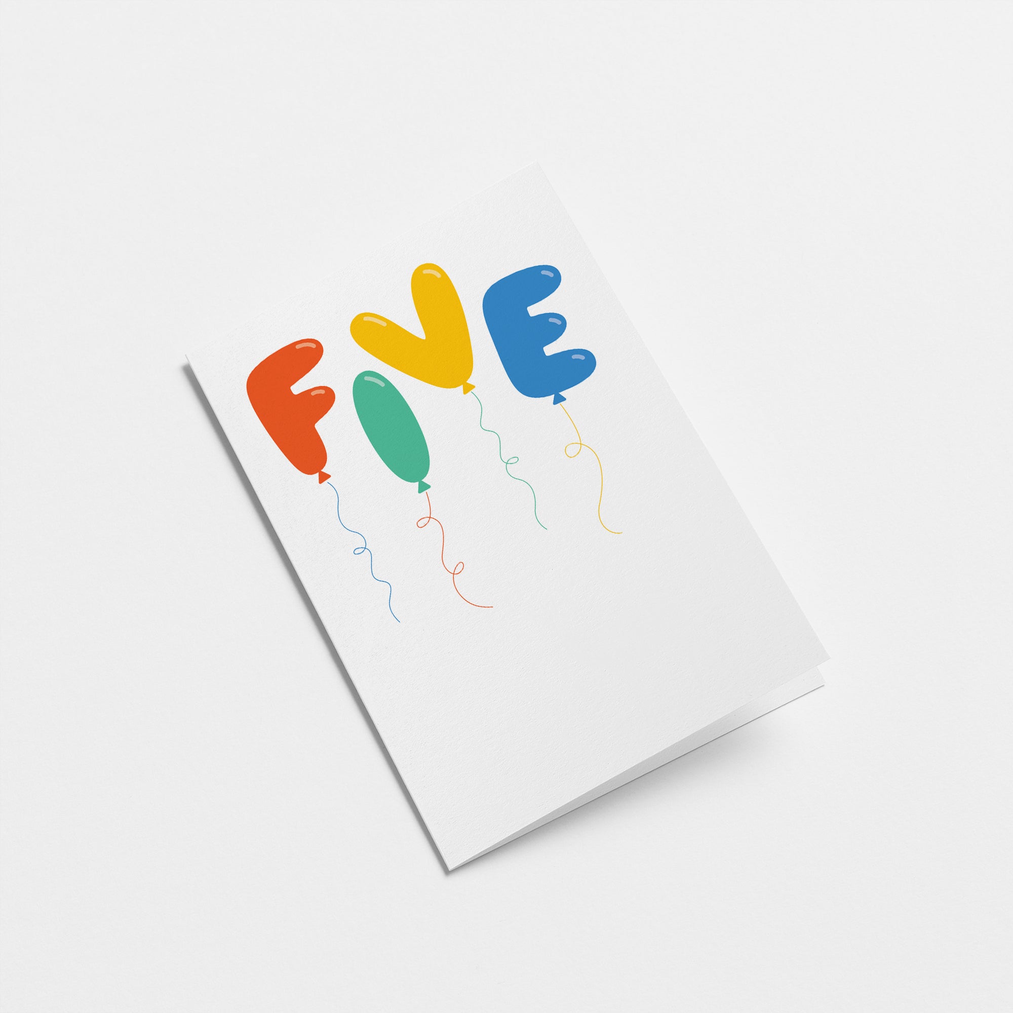 Five - 5th Birthday- Greeting card