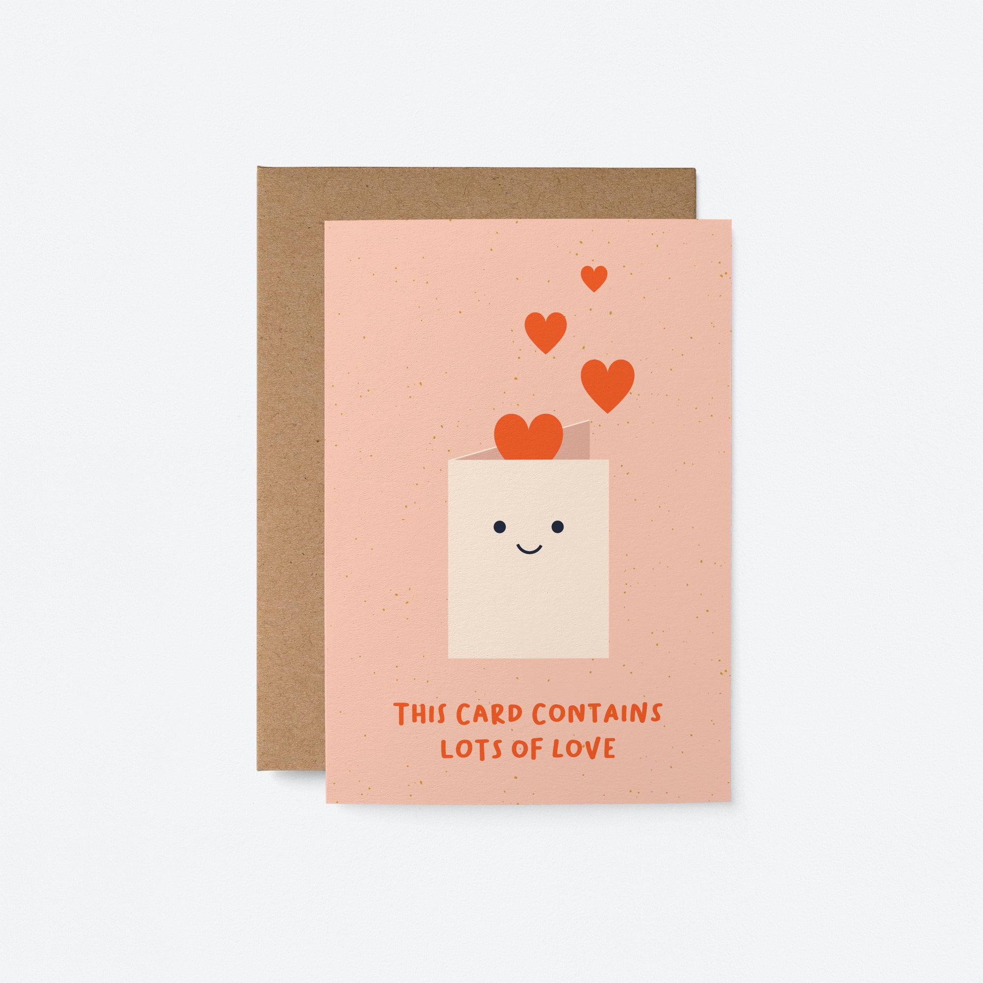 This card contains lots of love - Friendship greeting card