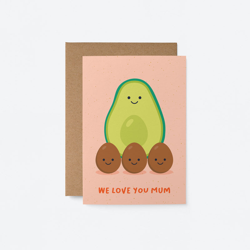 We love you Mum - Mother's Day greeting card