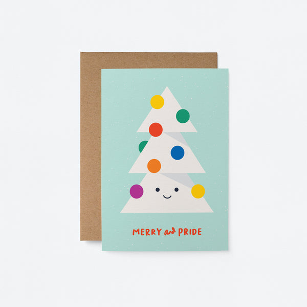 Merry and Pride - Christmas Card - Seasonal Greeting Card - Holiday Card