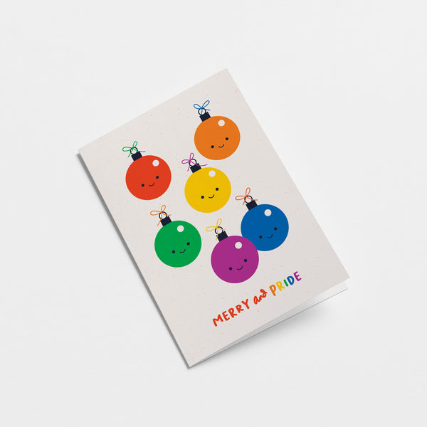 Merry and Pride - Christmas Card - Holiday Card - Seasonal Greeting Card