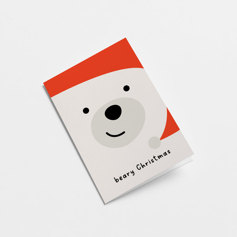 Beary Christmas - Seasonal Greeting Card - Holiday Card