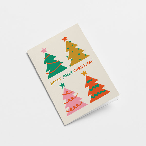 Holly Jolly Christmas - Seasonal Greeting Card - Holiday Card