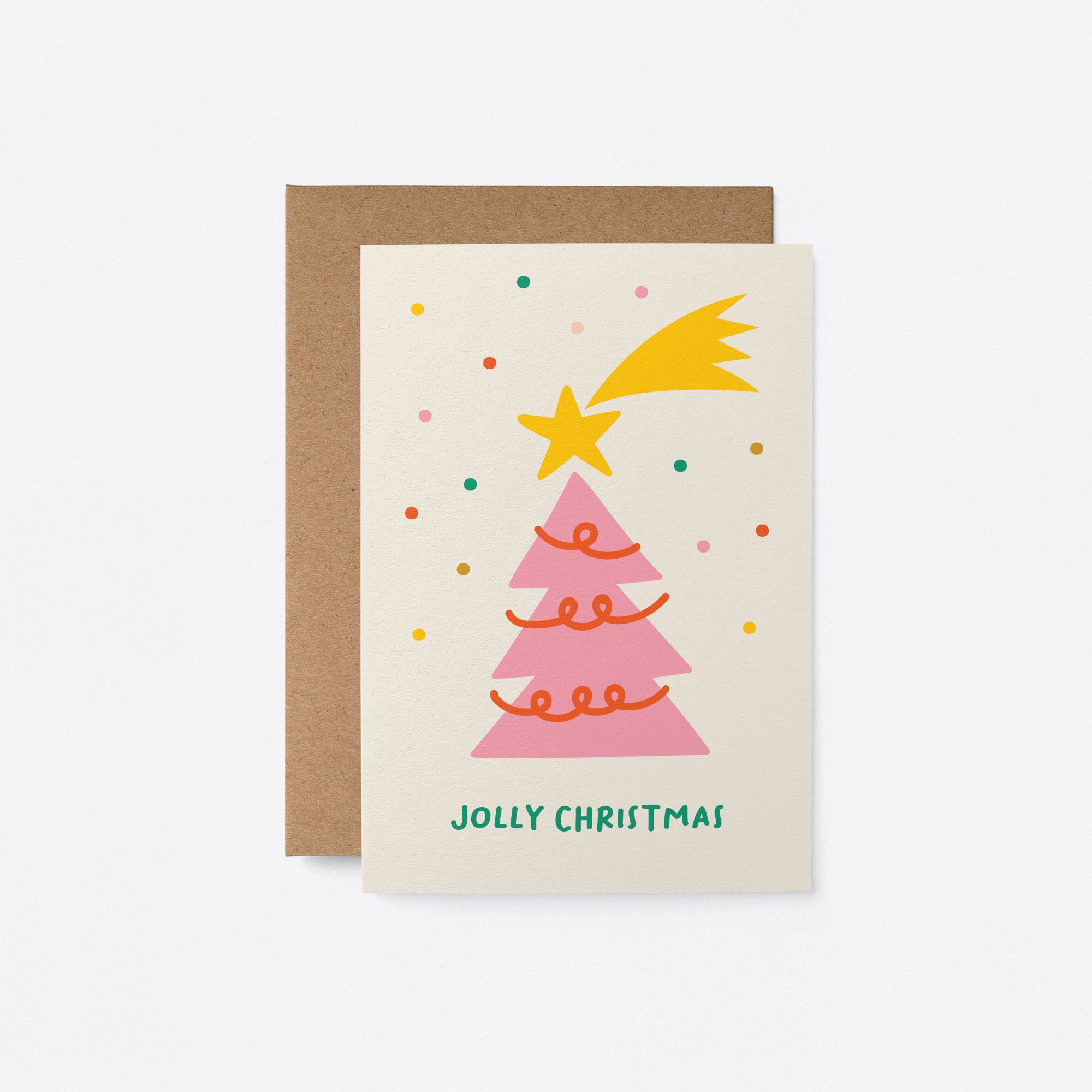 Jolly Christmas - Seasonal Greeting Card - Holiday Card